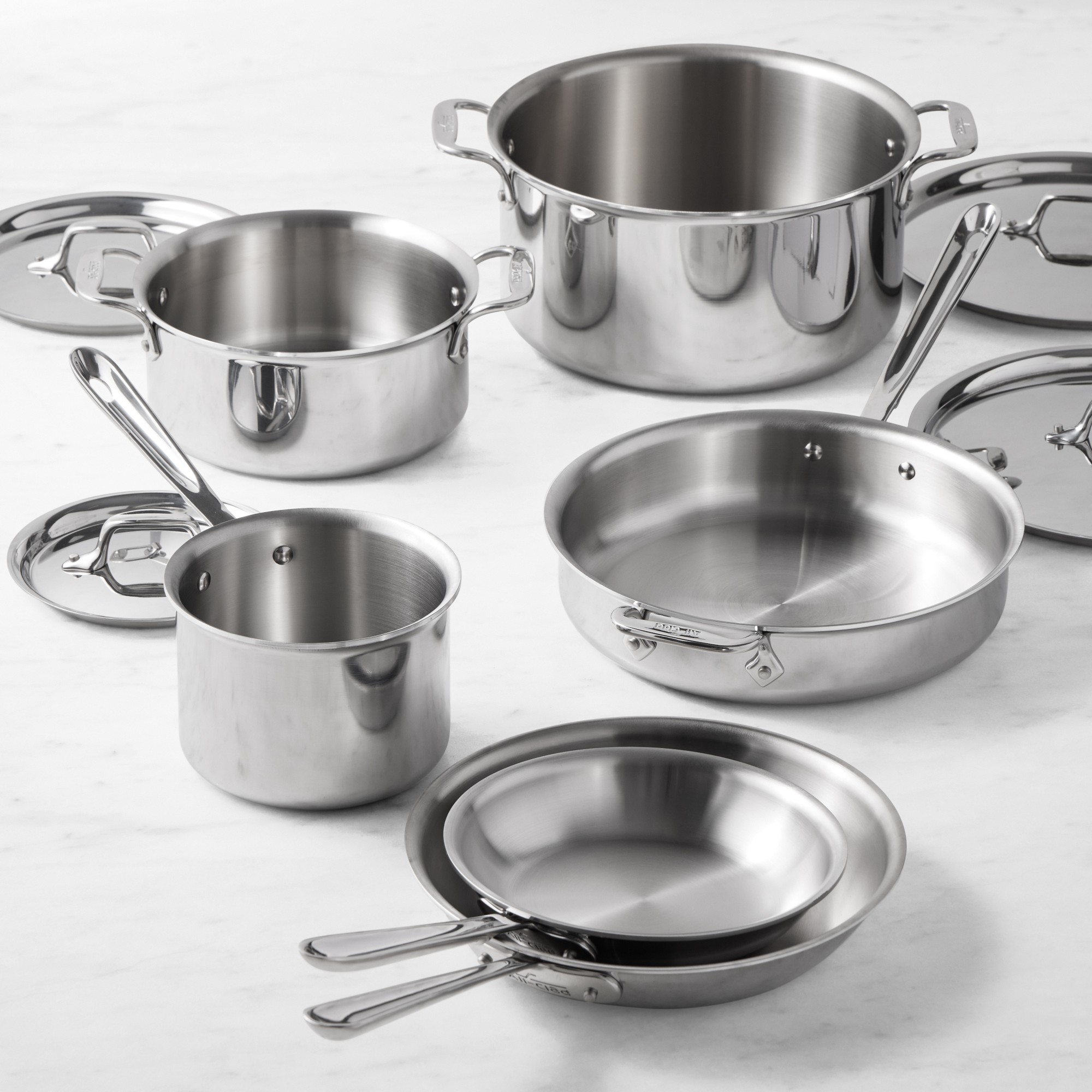 All-Clad D3® Tri-Ply Stainless-Steel 10-Piece Cookware Set