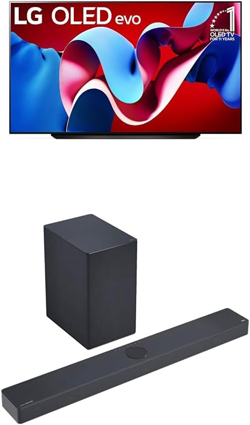 LG 83-Inch Class OLED evo C4 Series Smart TV 4K Processor Flat Screen with Magic Remote AI-Powered with Alexa Built-in (OLED83C4PUA, 2024)