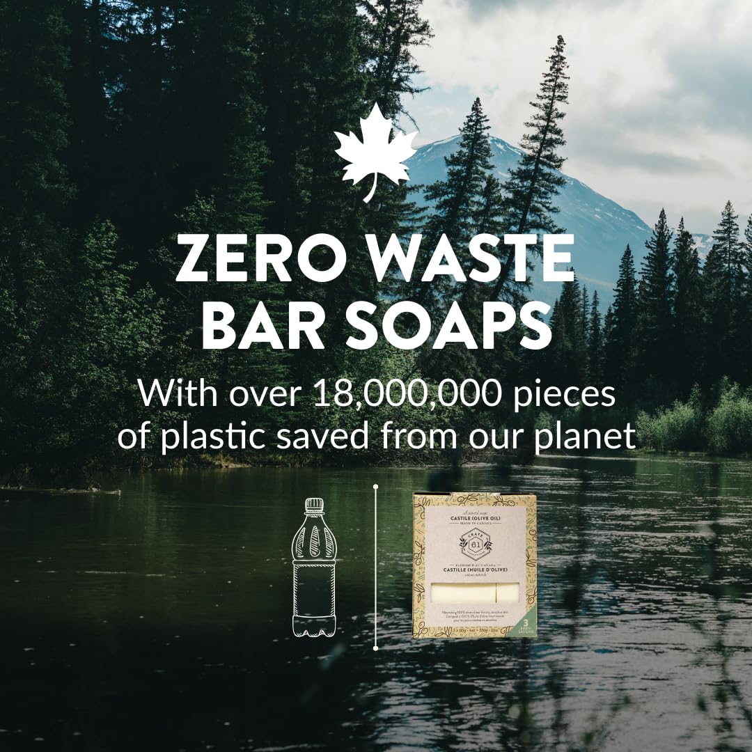 Handmade Vegan Natural Bar Soap Cold Pressed For Face And Body, With Premium Essential Oils, Eucalyptus & Peppermint For Men And Women 3 Pack (Lavender)