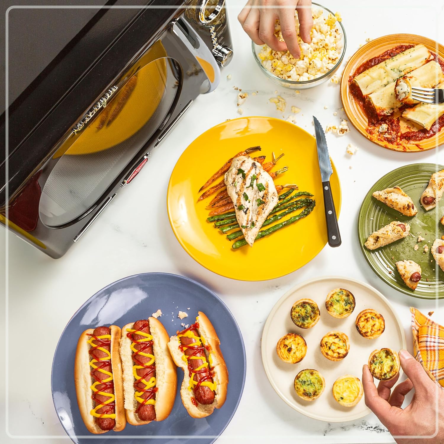 Nostalgia Retro Compact Countertop Microwave Oven - 0.7 Cu. Ft. - 700-Watts with LED Digital Display - Child Lock - Easy Clean Interior - Aqua