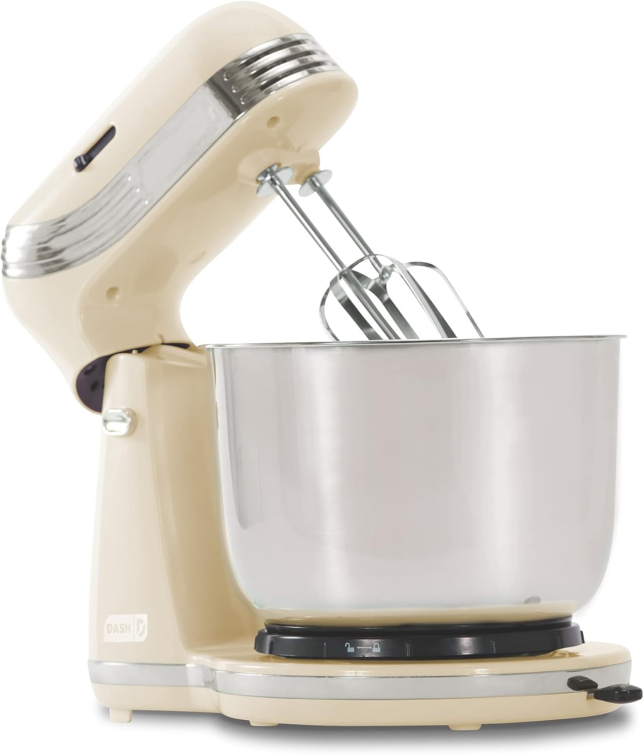 Dash Stand Mixer (Electric Mixer for Everyday Use): 6 Speed Stand Mixer with 3 Quart Stainless Steel Mixing Bowl, Dough Hooks & Mixer Beaters for Dressings, Frosting, Meringues & More - Aqua