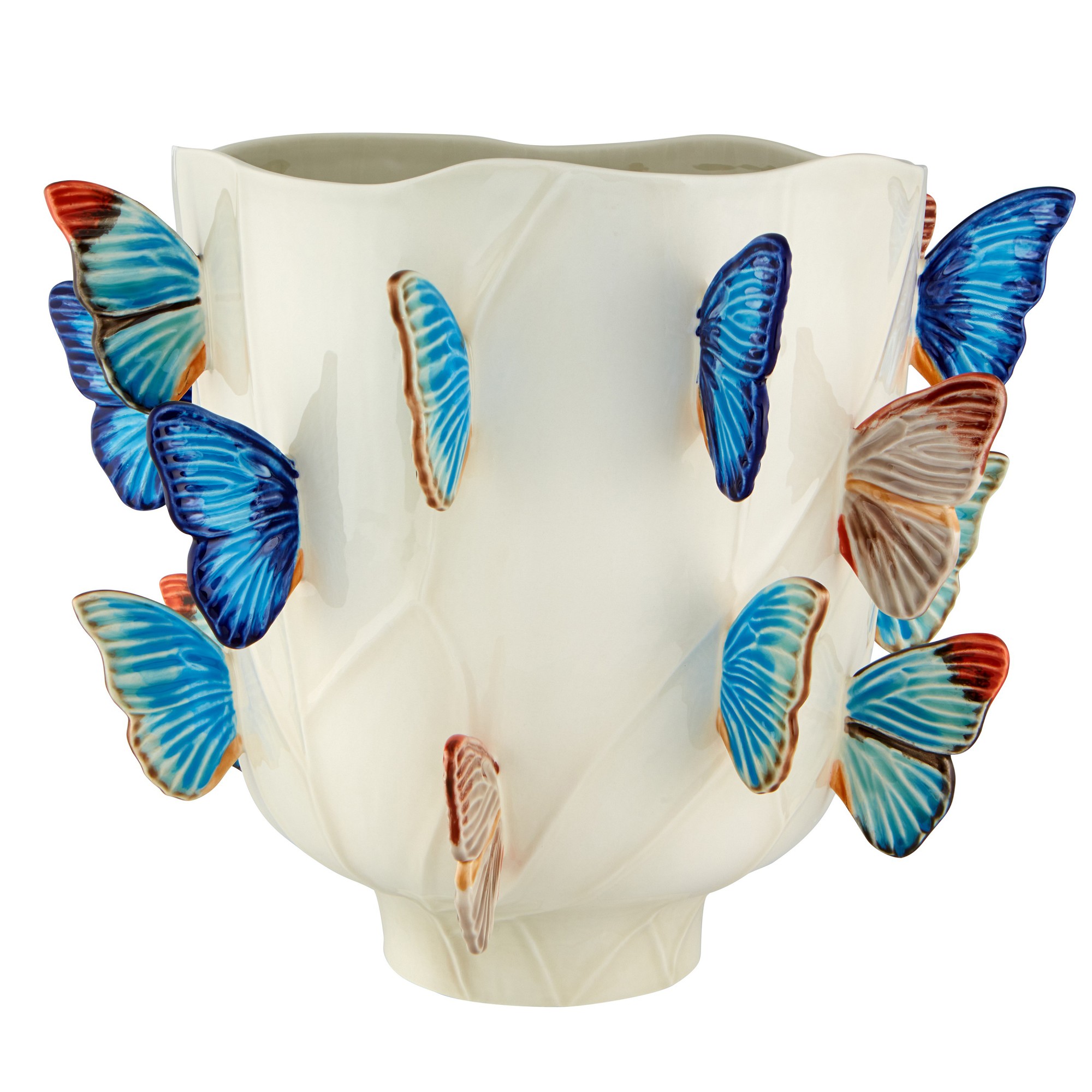 Bordallo Pinheiro Cloudy Butterflies Vase By Claudia Schiffer