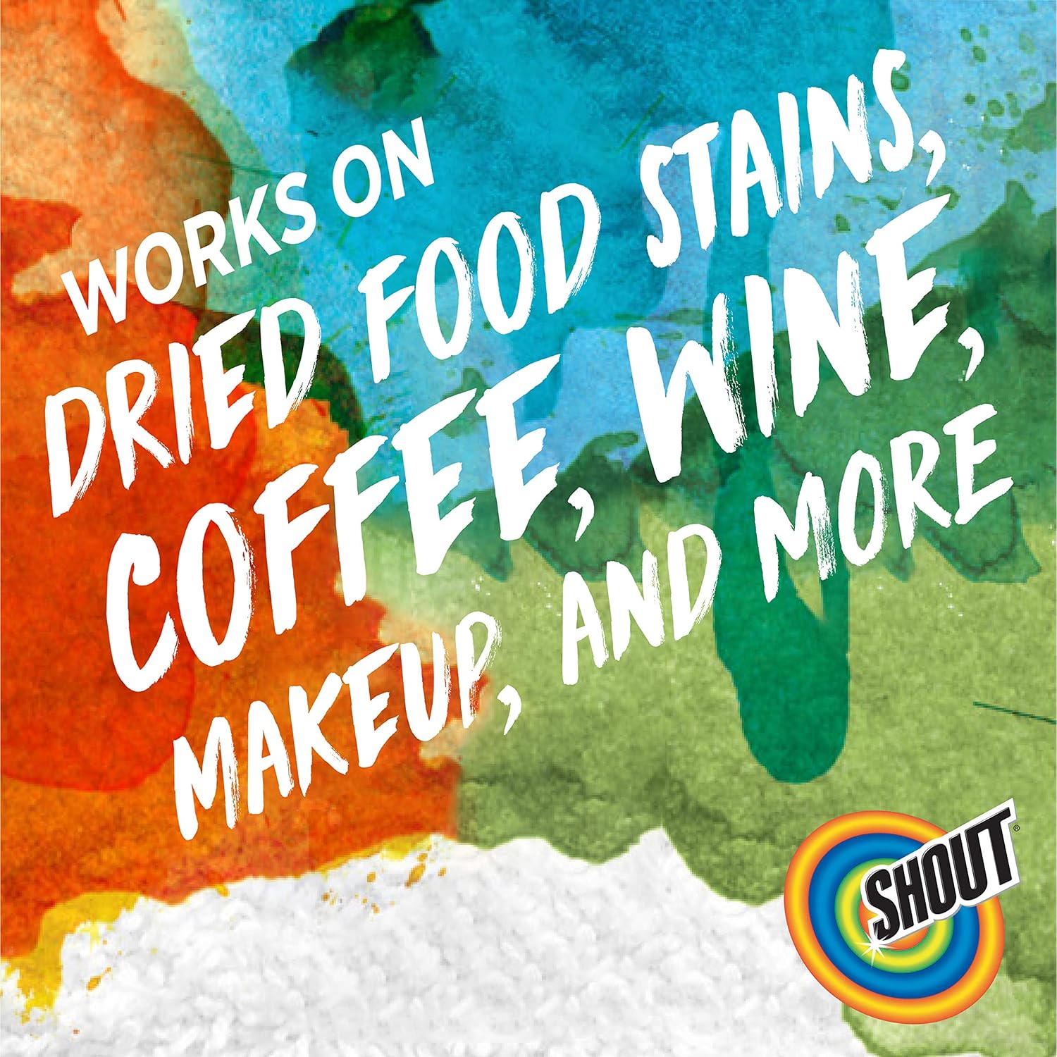 Shout Advanced Stain Remover Brush, Ultra Concentrated Gel with Built-In Scrubber Brush for Deep Set-In Stains, 8.7Oz