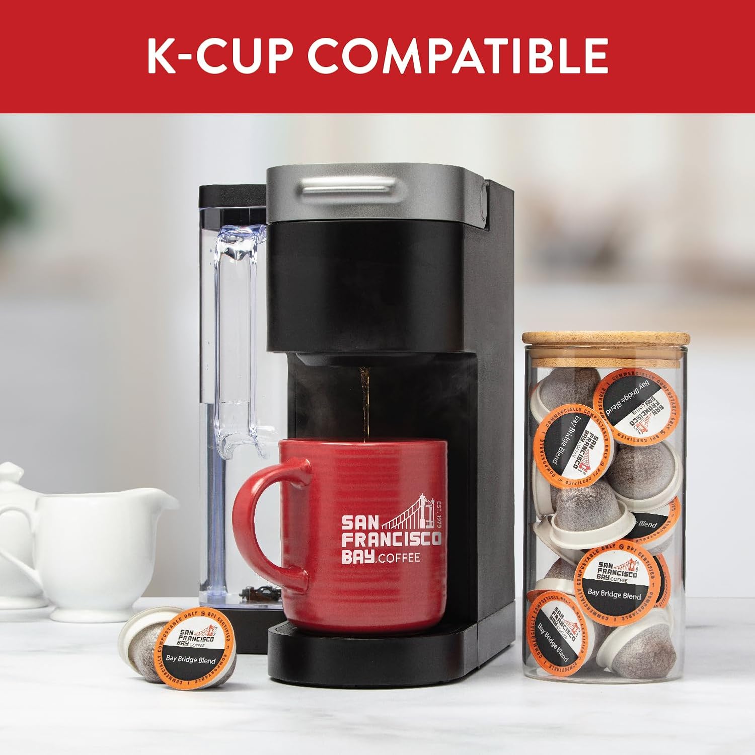 San Francisco Bay Compostable Coffee Pods - French Roast (80 Ct) K Cup Compatible including Keurig 2.0, Dark Roast