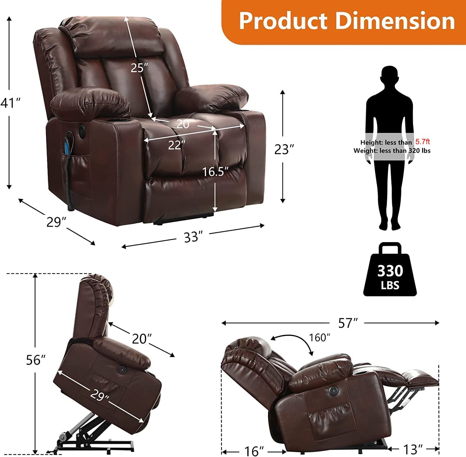 💥Clearance Sale🔥 Luxury Lift Chair Recliner with Heat and Massage