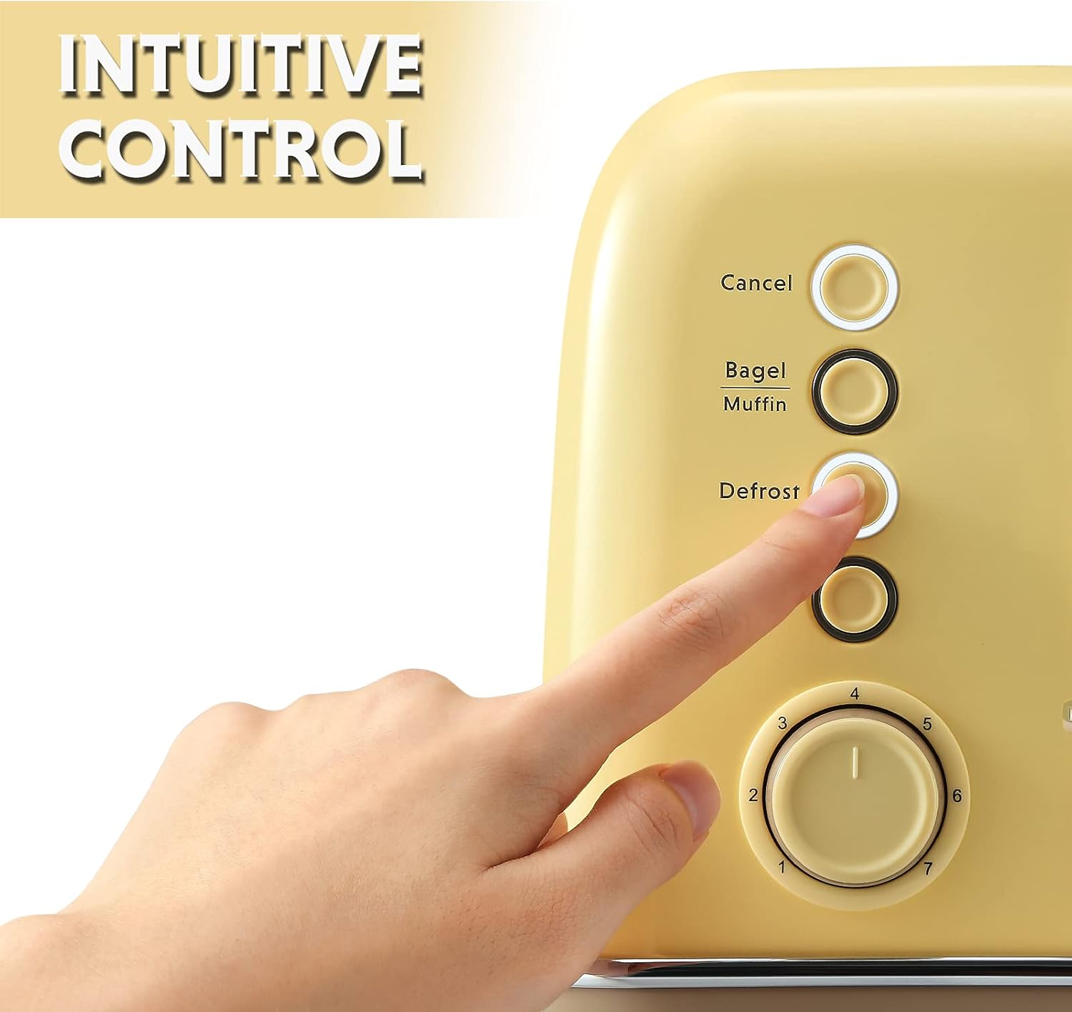 BUYDEEM DT620 2-Slice Toaster, Extra Wide Slots, Retro Stainless Steel with High Lift Lever, Bagel and Muffin Function, Removal Crumb Tray, 7-Shade Settings,Stainless Steel