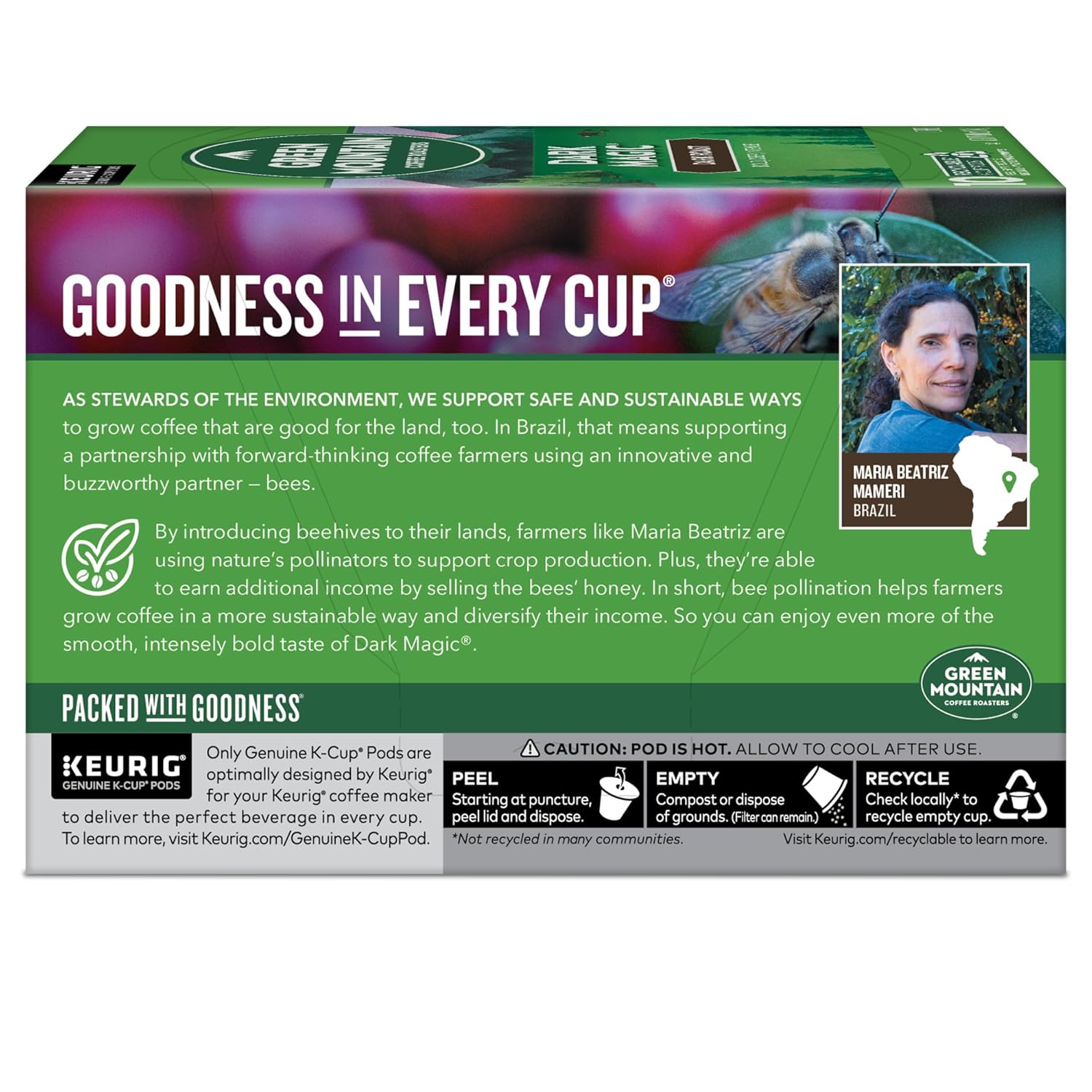 Green Mountain Coffee Roasters Dark Magic Keurig Single-Serve K-Cup Pods, Dark Roast Coffee, 72 Count (6 Packs of 12)