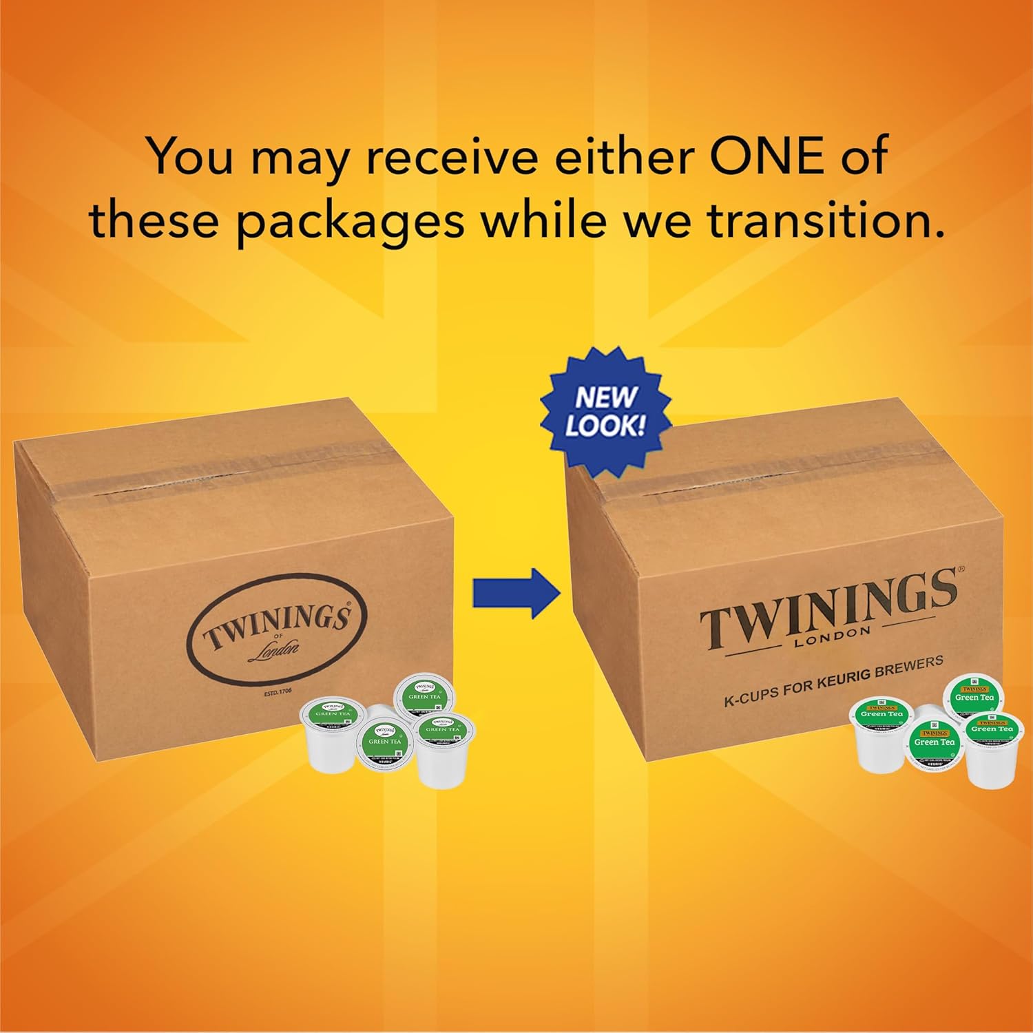 Twinings English Breakfast Black Tea K-Cup Pods for Keurig, 24 Count (Pack of 1), Smooth, Flavourful, Robust, Caffeinated, Enjoy Hot or Iced | Packaging May Vary