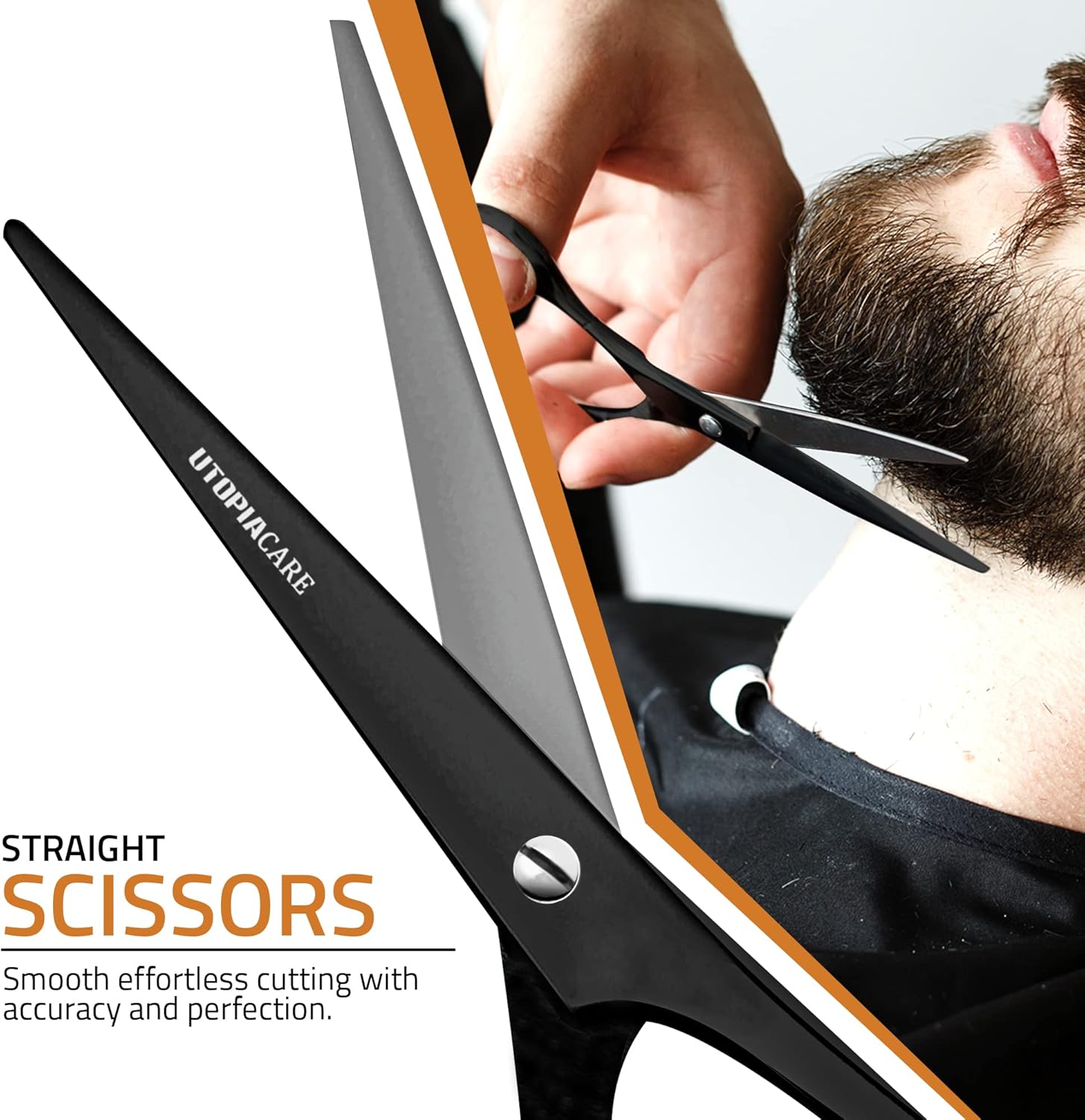 Utopia Care Hair Cutting and Hairdressing Scissors 6.5 Inch, Premium Stainless Steel shears with smooth Razor & Sharp Edge Blades, for Salons, Men & Women, Kids, Adults, & Pets - Silver