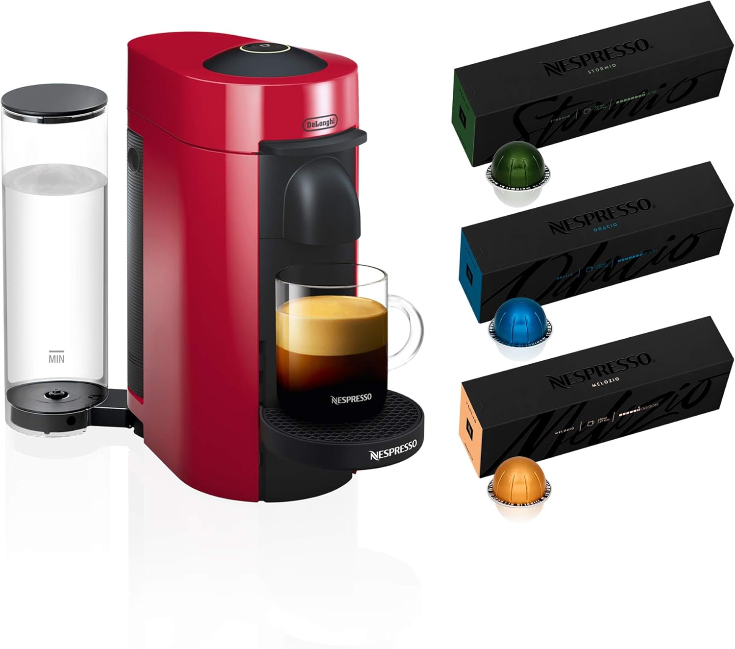 Nespresso Vertuo Plus Deluxe Coffee and Espresso Maker by De'Longhi, Matte Black