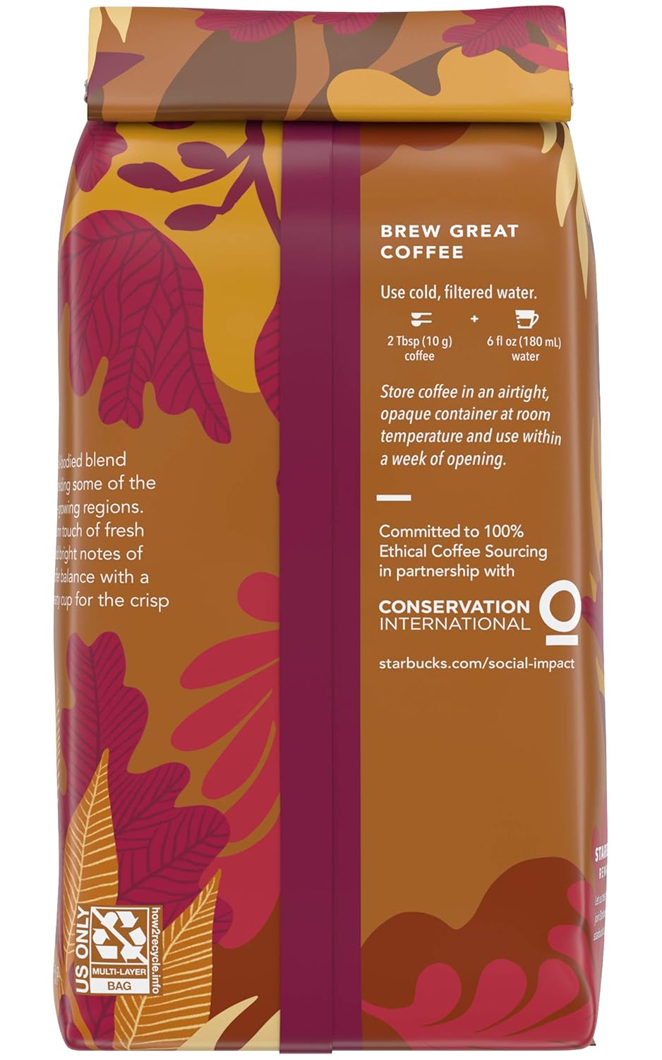 Starbucks Ground Coffee, Medium Roast Coffee, Pike Place Roast, 100% Arabica, 1 Bag (28 Oz)