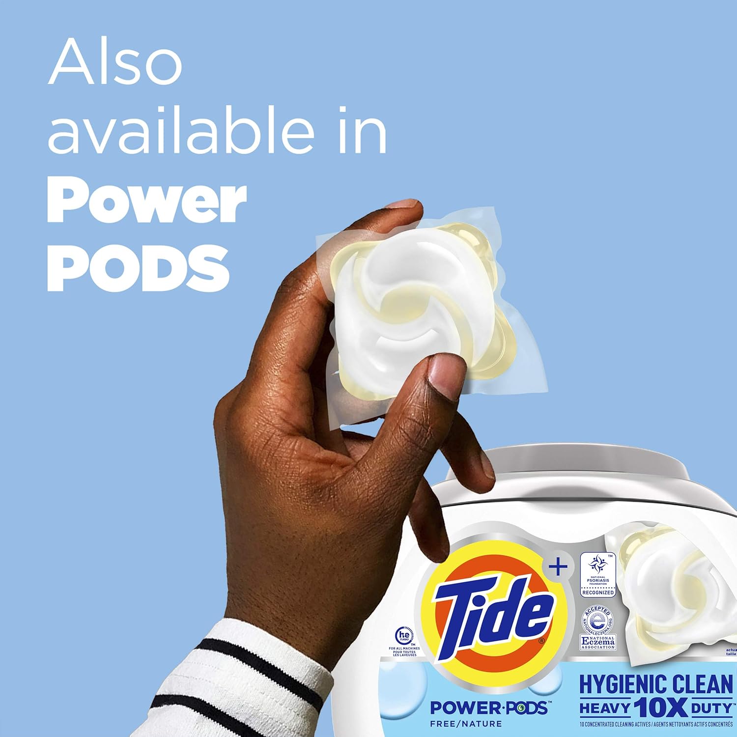 Tide Hygienic Clean Heavy 10x Duty Power PODS Laundry Detergent Pacs For Visible and Invisible Dirt, Spring Meadow Scent, 45 Count