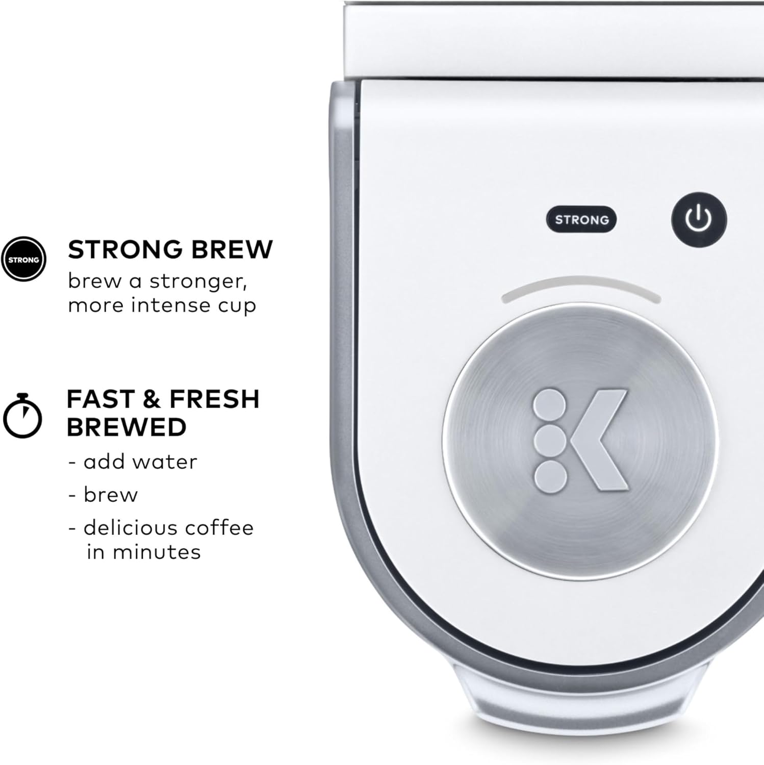 Keurig K-Mini Plus Single Serve K-Cup Pod Coffee Maker, with 6 to 12oz Brew Size, Stores up to 9 K-Cup Pods, Travel Mug Friendly, Matte Black