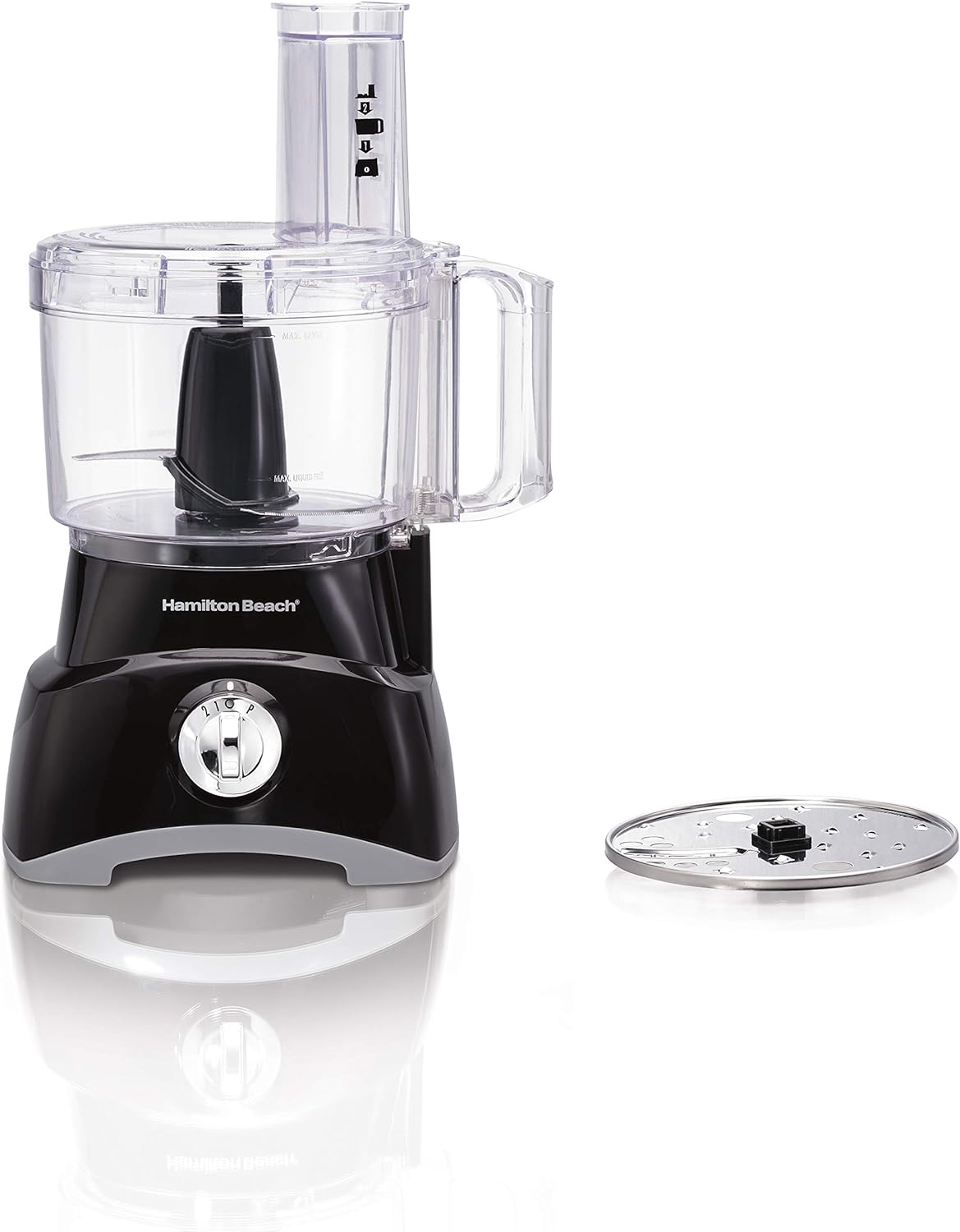 Hamilton Beach Food Processor & Vegetable Chopper for Slicing, Shredding, Mincing, and Puree, 8 Cup, Black