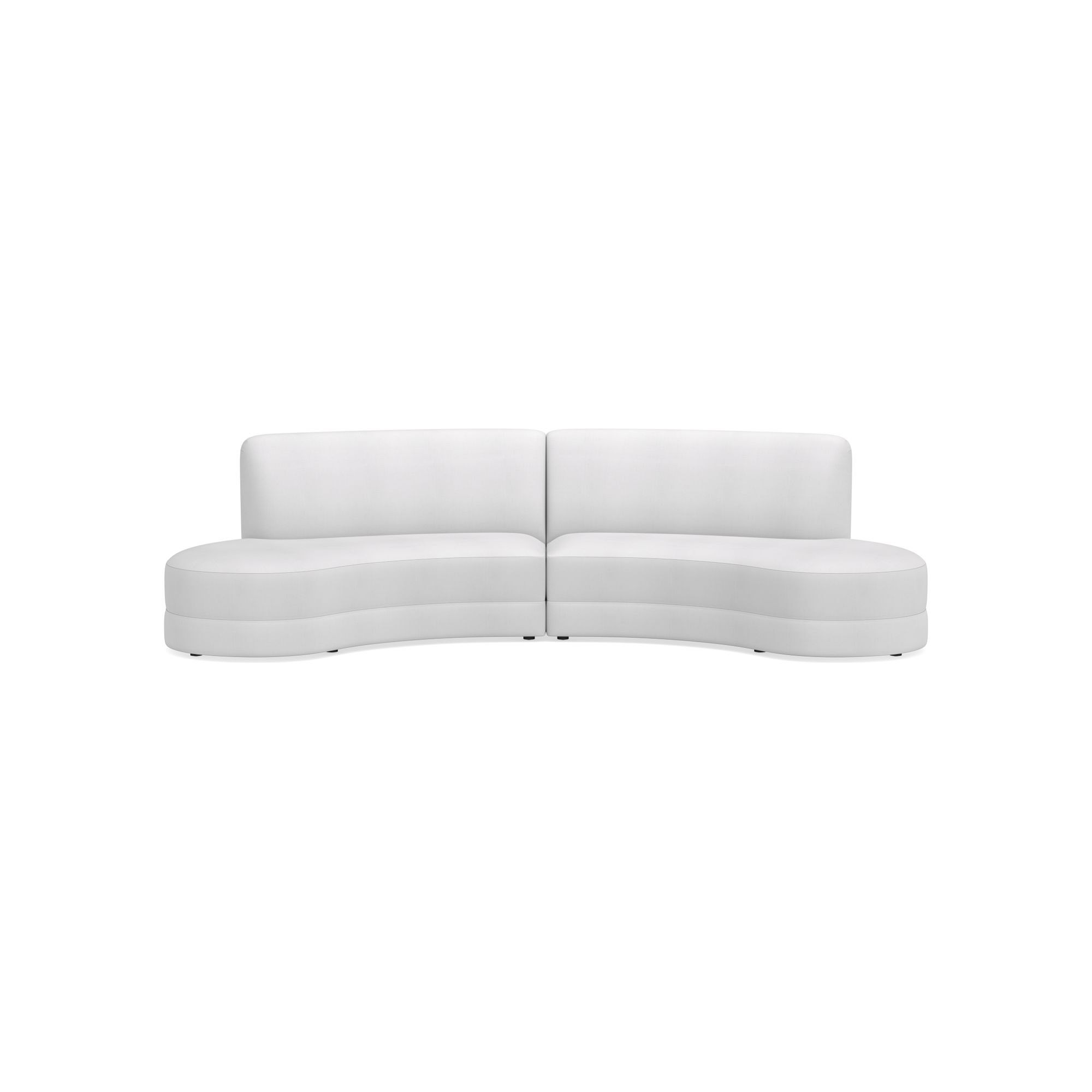 Capri 2-Piece Bumper Armless Sectional (132