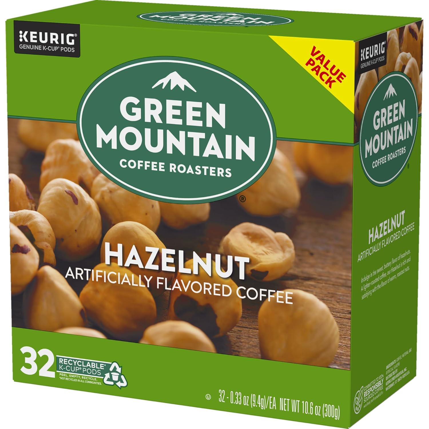 Green Mountain Coffee Roasters Caramel Vanilla Cream Keurig Single-Serve K-Cup pods, Light Roast Coffee, 72 Count (6 Packs of 12)