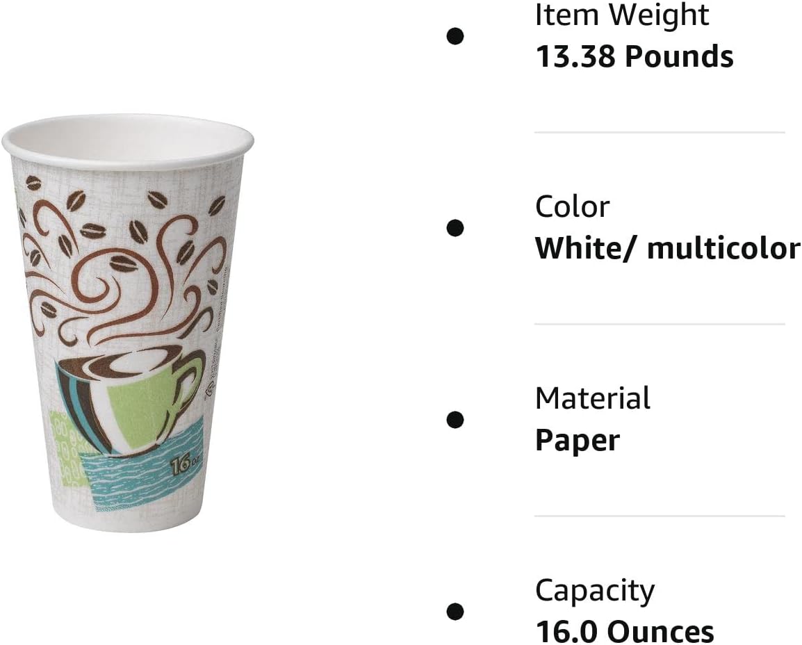 Dixie PerfecTouch 12 Oz Insulated Paper Hot Coffee Cup by GP PRO (Georgia-Pacific); Coffee Haze; 5342DX; 500 Count (25 Cups Per Sleeve; 20 Sleeves Per Case)