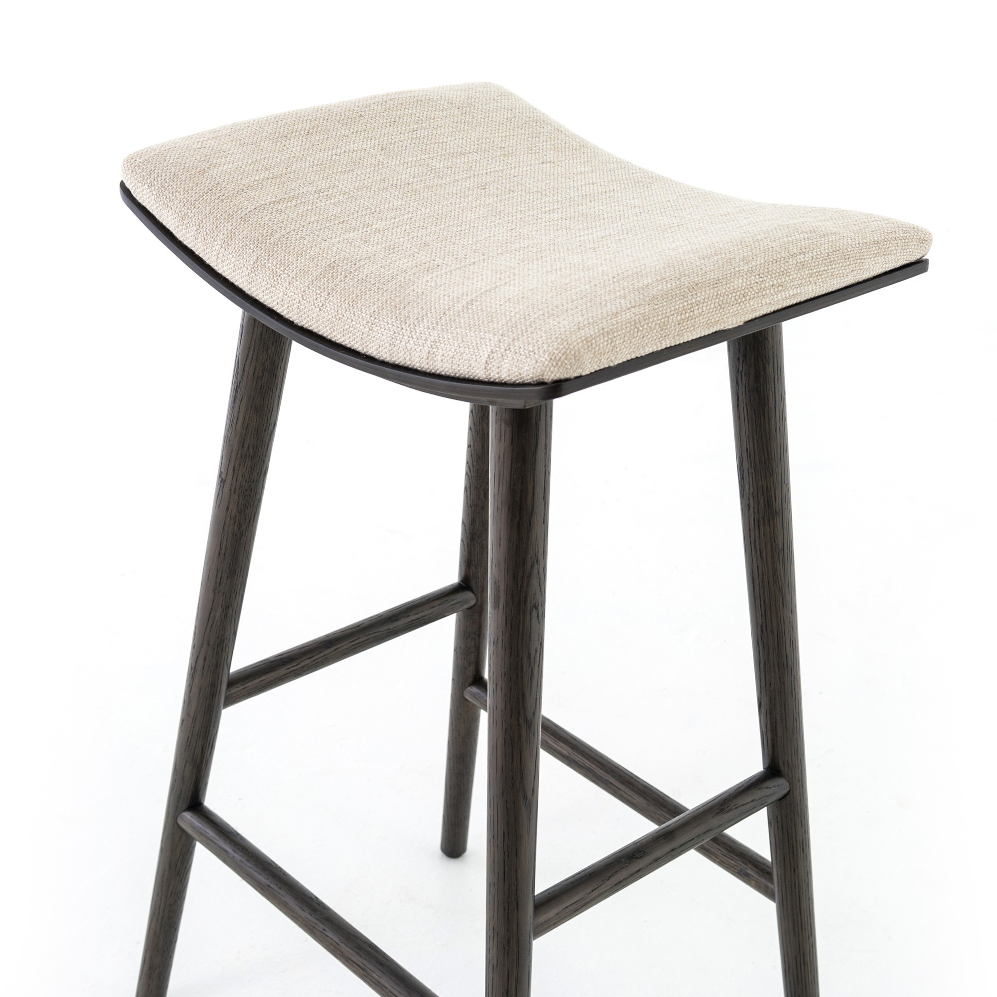 Andalusia Upholstered Saddle Backless Stool