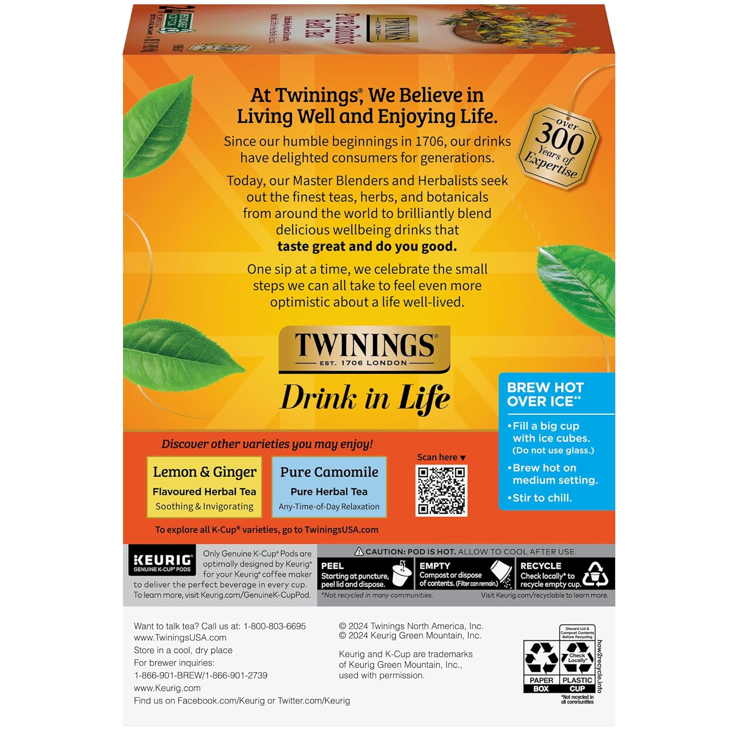 Twinings English Breakfast Black Tea K-Cup Pods for Keurig, 24 Count (Pack of 1), Smooth, Flavourful, Robust, Caffeinated, Enjoy Hot or Iced | Packaging May Vary