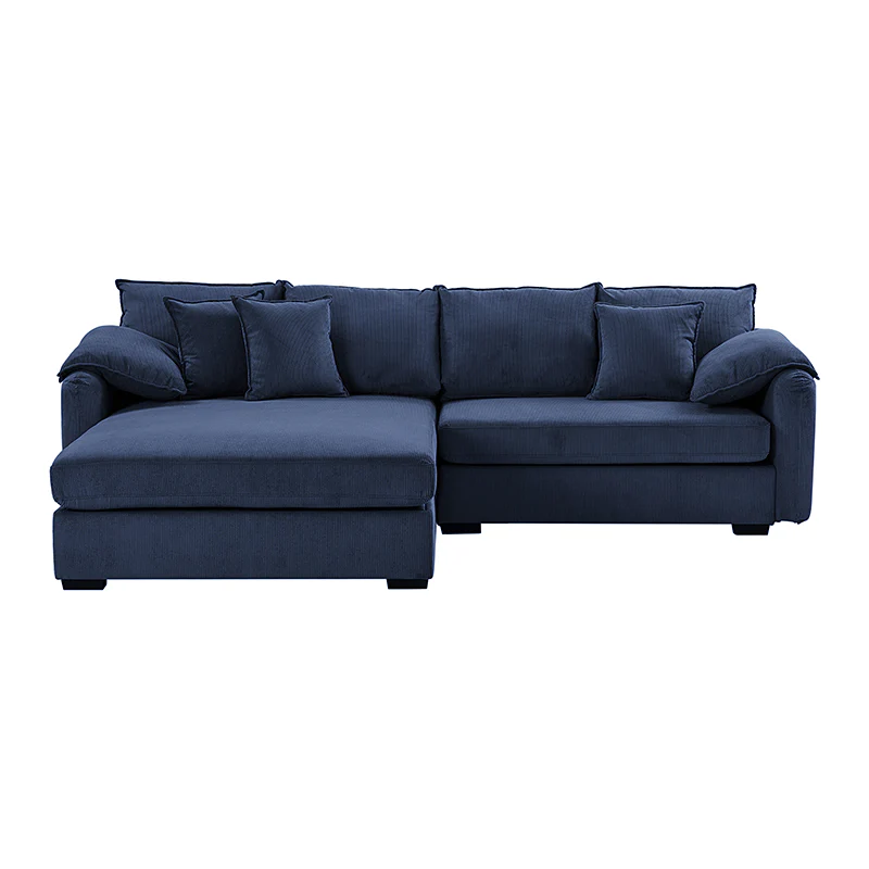 Aladino 2-Piece Upholstered Reversible Sectional Sofa with Storage