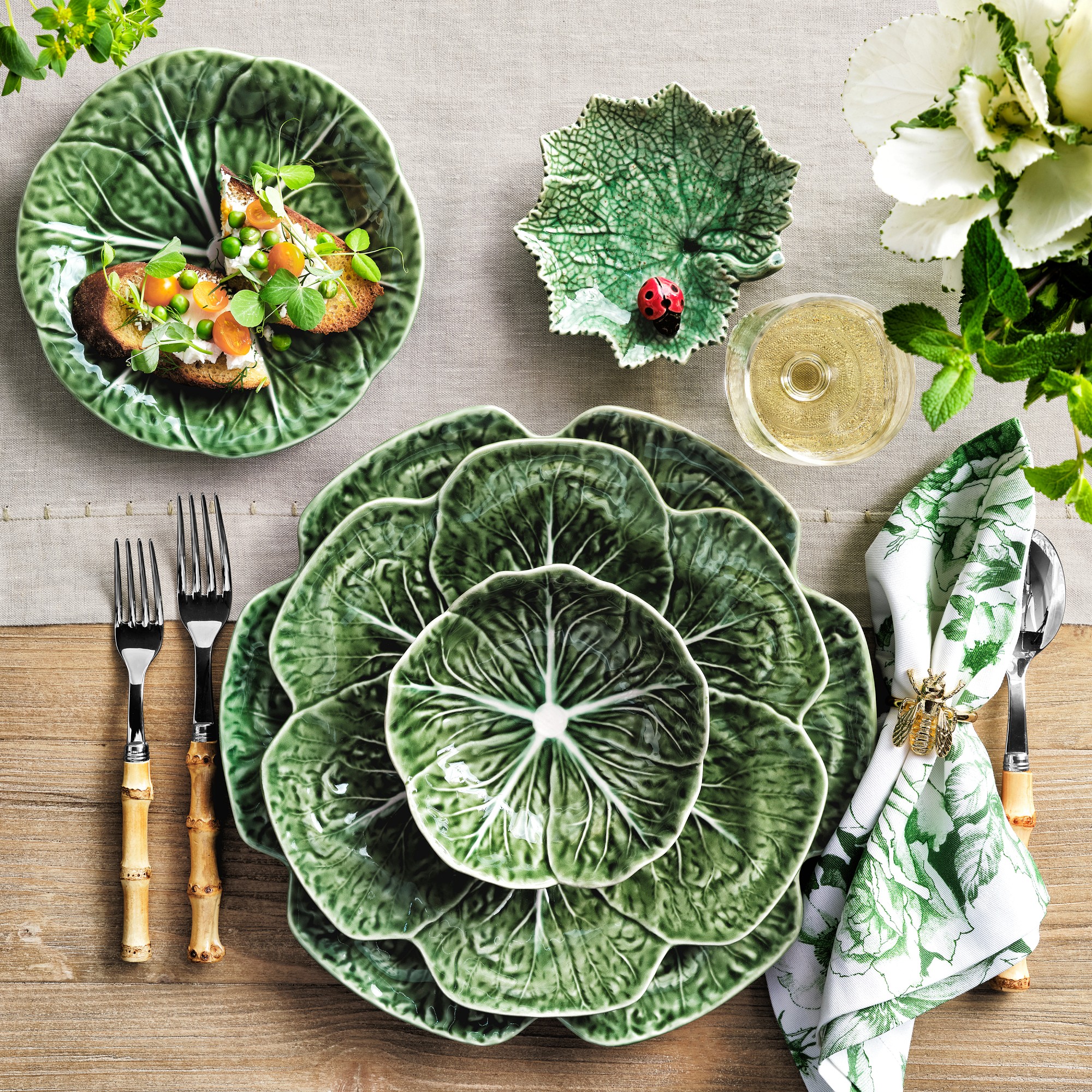 Bordallo Pinheiro Cabbage Salad Plates