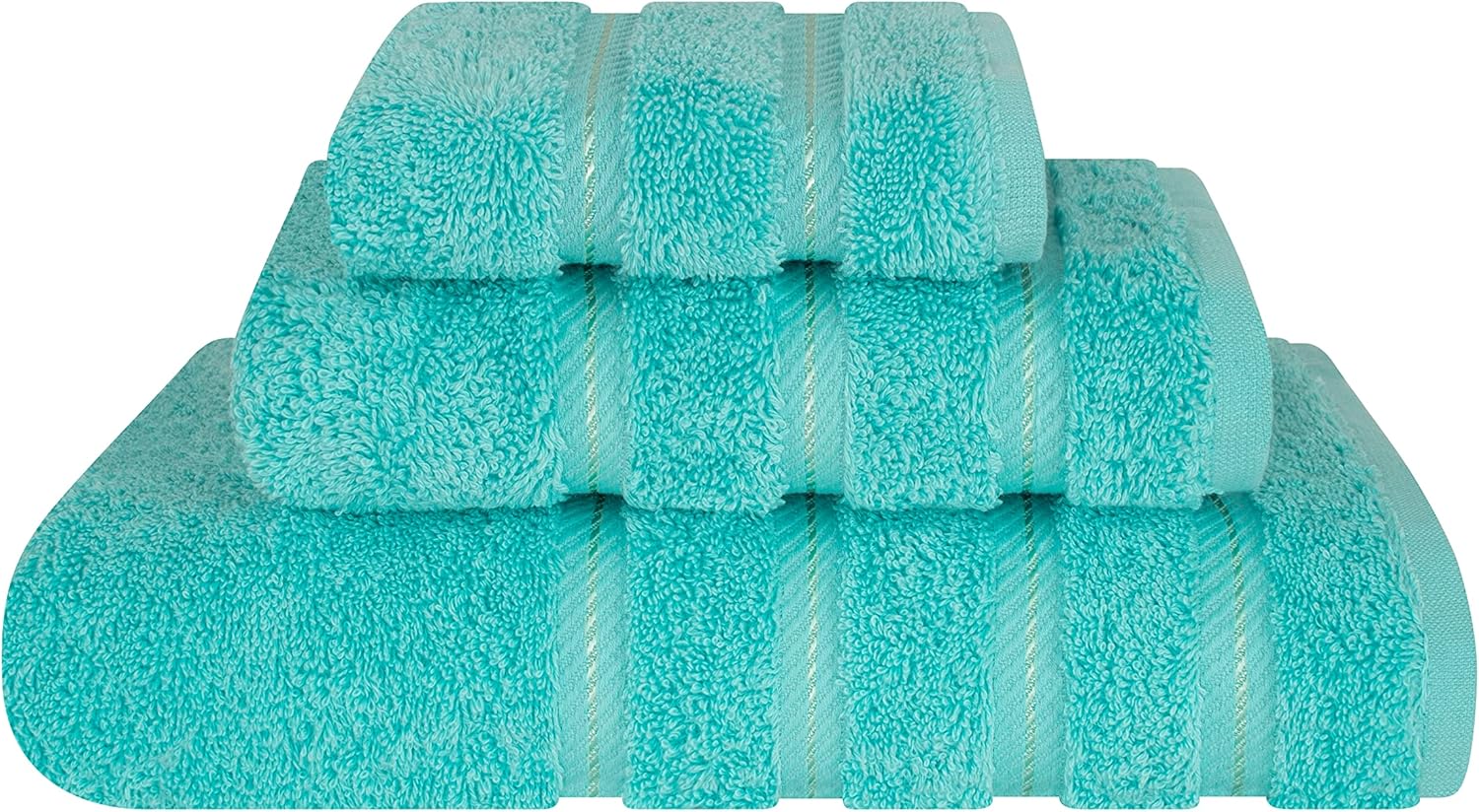 American Soft Linen Luxury 6 Piece Towel Set, 2 Bath Towels 2 Hand Towels 2 Washcloths, 100% Cotton Turkish Towels for Bathroom, Light Grey Towel Sets