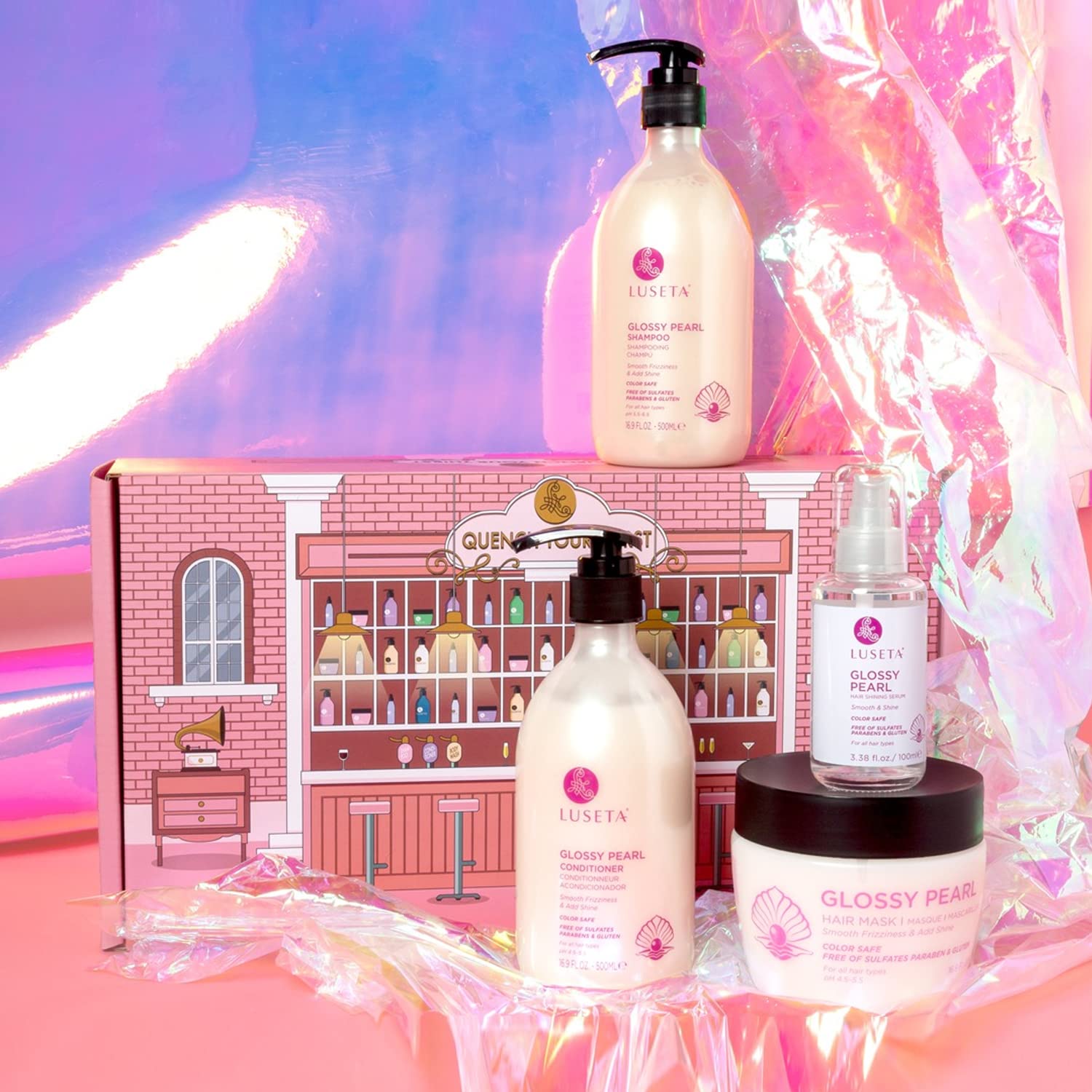 Luseta Biotin Shampoo and Conditioner for HairGrowth - Thickening Shampoo for Thinning Hair andHair Loss - Infused with Argan Oil to Repair DamagedDry Hair - Sulfate Free Paraben Free-2 x 16.9 fl oz