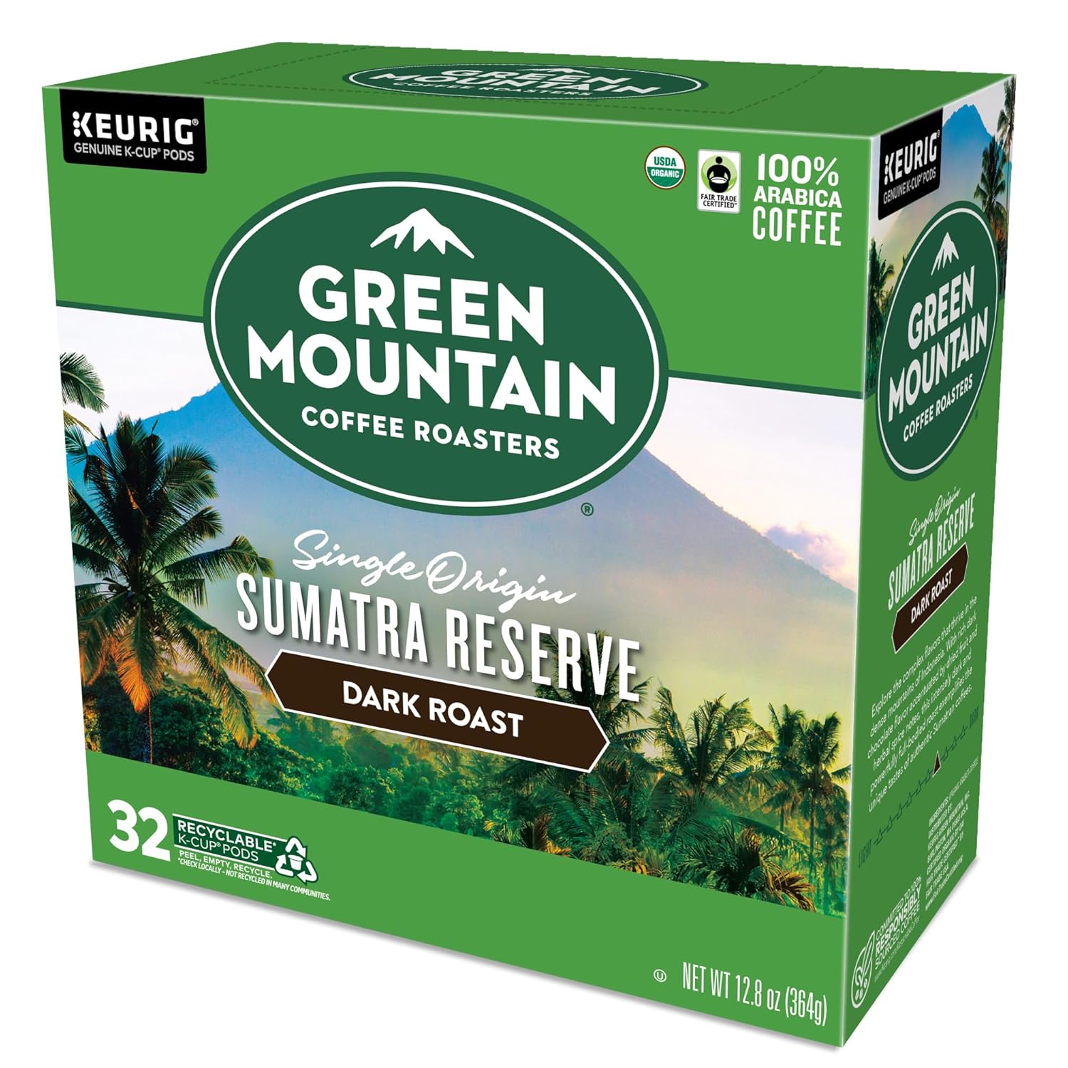 Green Mountain Coffee Roasters Dark Magic Keurig Single-Serve K-Cup Pods, Dark Roast Coffee, 72 Count (6 Packs of 12)
