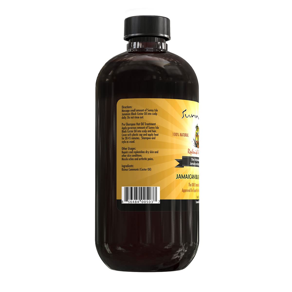 Sunny Isle Jamaican Black Castor Oil 4oz | 100% Natural Treatment for Hair, Scalp and Skin