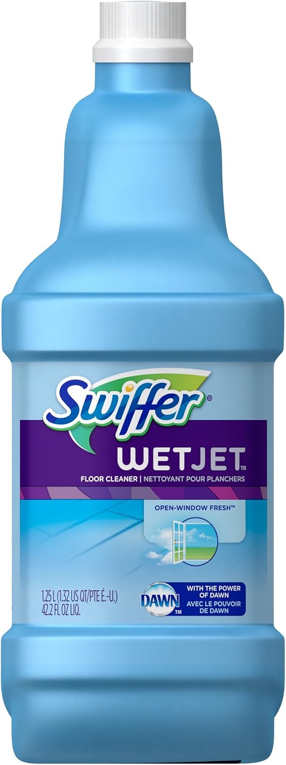 Swiffer WetJet Multi-Purpose Floor Cleaner Solution with Febreze Refill, Lavender Scent, 1.25 Liter -42.2 Fl Oz (Pack of 2)