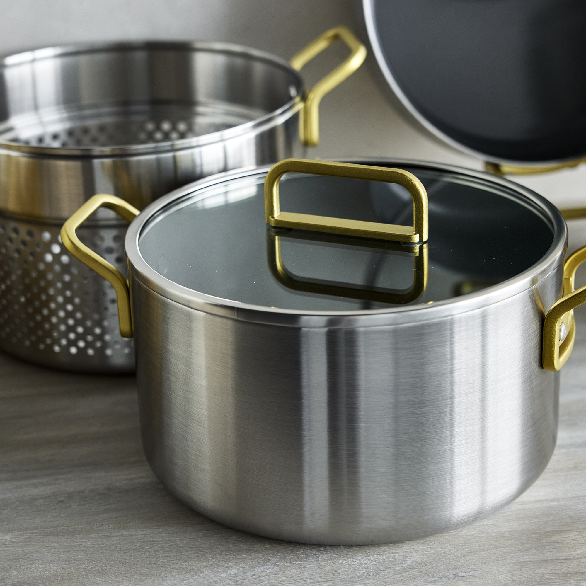 GreenPan™ Stanley Tucci™ Stainless-Steel Ceramic Nonstick 11-Piece Cookware Set