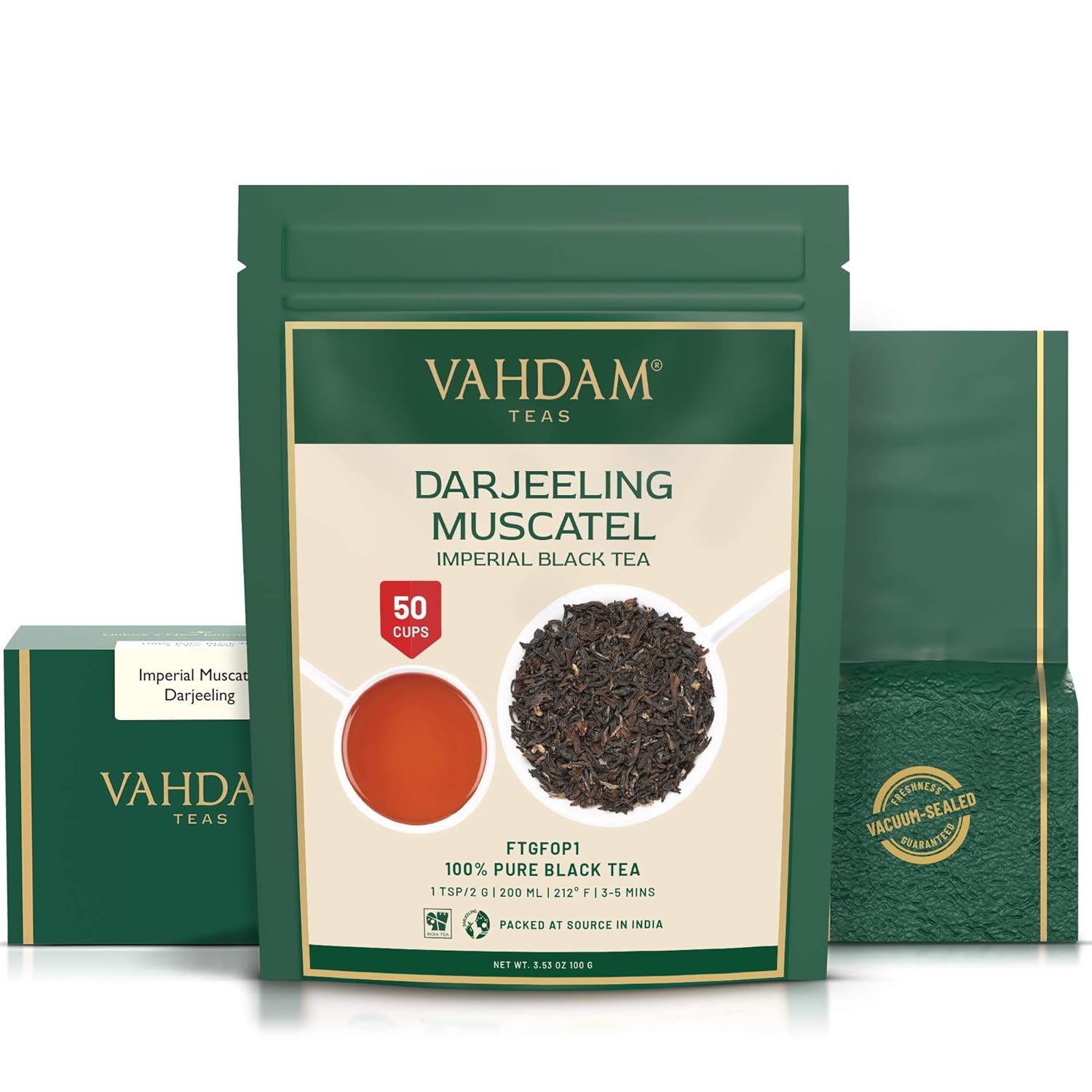 VAHDAM, Organic Turmeric Ginger Herbal Tea Bags (100 Pyramid Tea Bags) Caffeine Free, Non GMO, Gluten Free | 100% Pure Herbal Blend - Savory & Spicy | Plant-Based Tea Bags | Resealable Ziplock Pouch