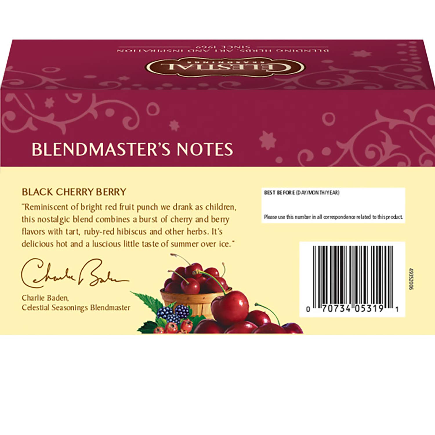Celestial Seasonings Bengal Spice Herbal Tea, Caffeine Free, 20 Tea Bags Box, (Pack of 6)