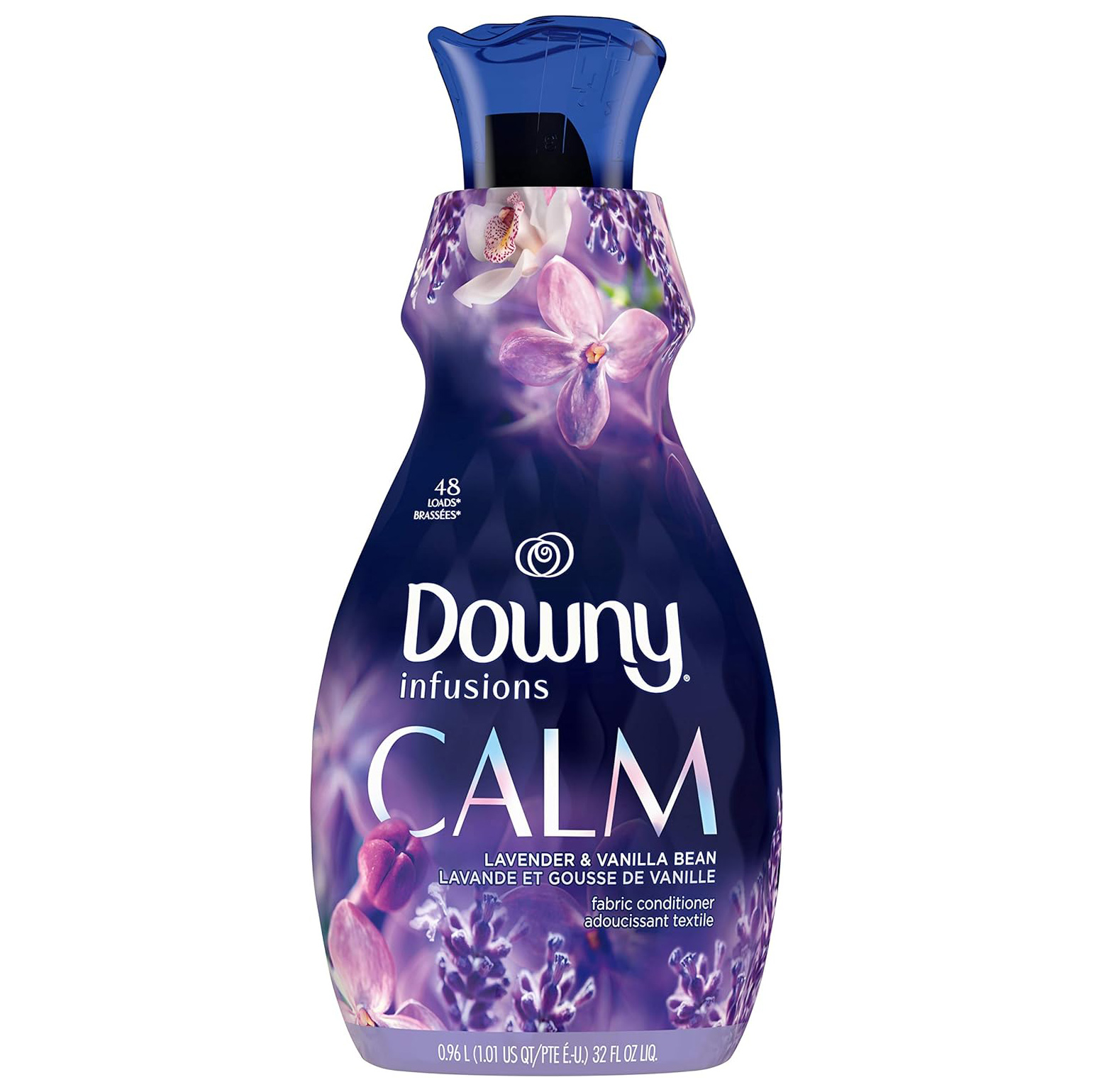Downy Infusions Laundry Fabric Softener Liquid, CALM, Lavender and Vanilla Bean Scent, 56 fl oz (Pack of 2)
