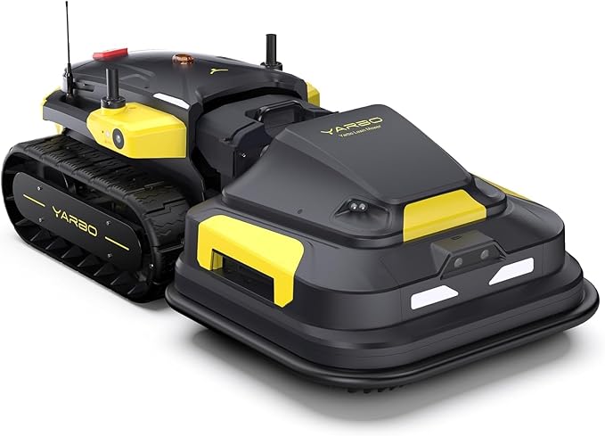 YARBO Robot Lawn Mower, Remote Control Robotic Lawnmower for Large Yard Up to 6 Acres, 70% Steep Slopes, AI Multi-Zone Mapping & 360° Obstacle Avoidance, RTK GPS, Modular Design, Perimeter Wire Free