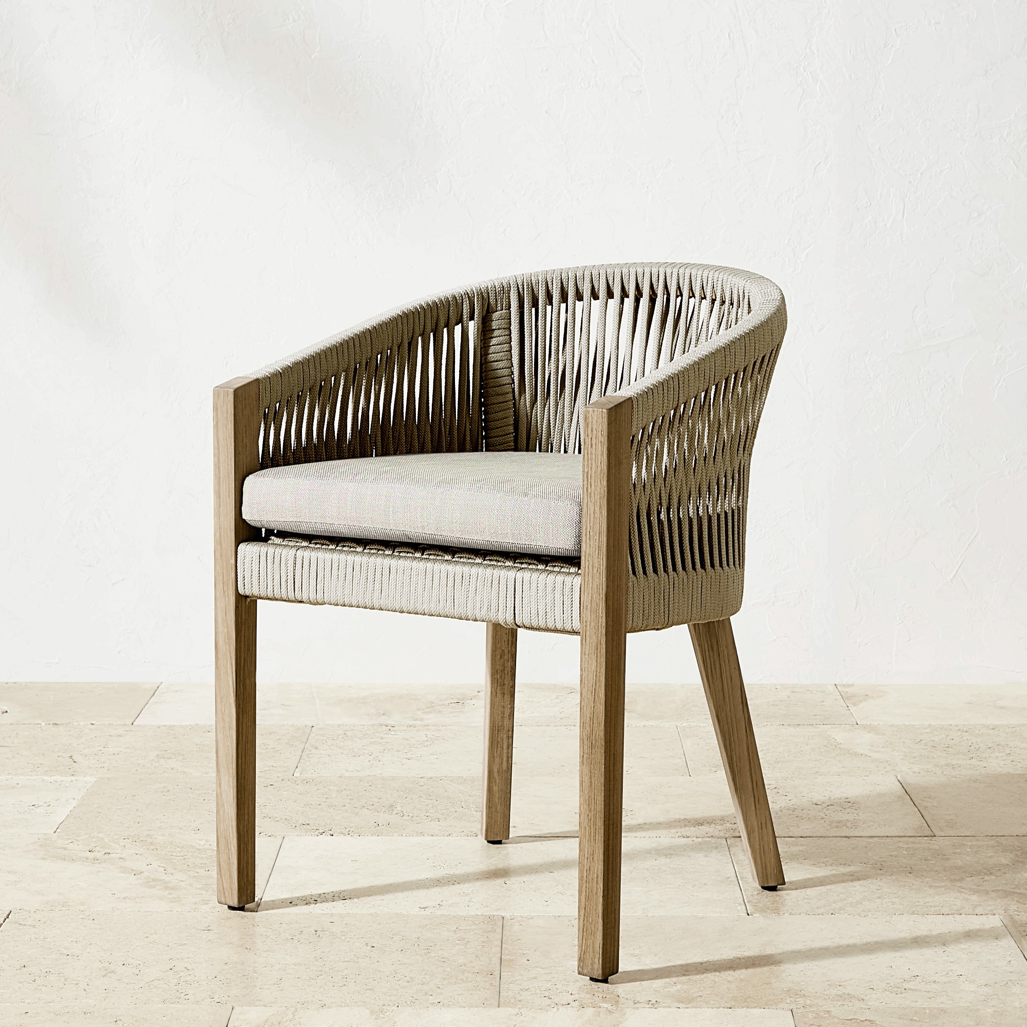 Larnaca Fiberstone Dining Table & Teak Pasadena Dining Chairs (96