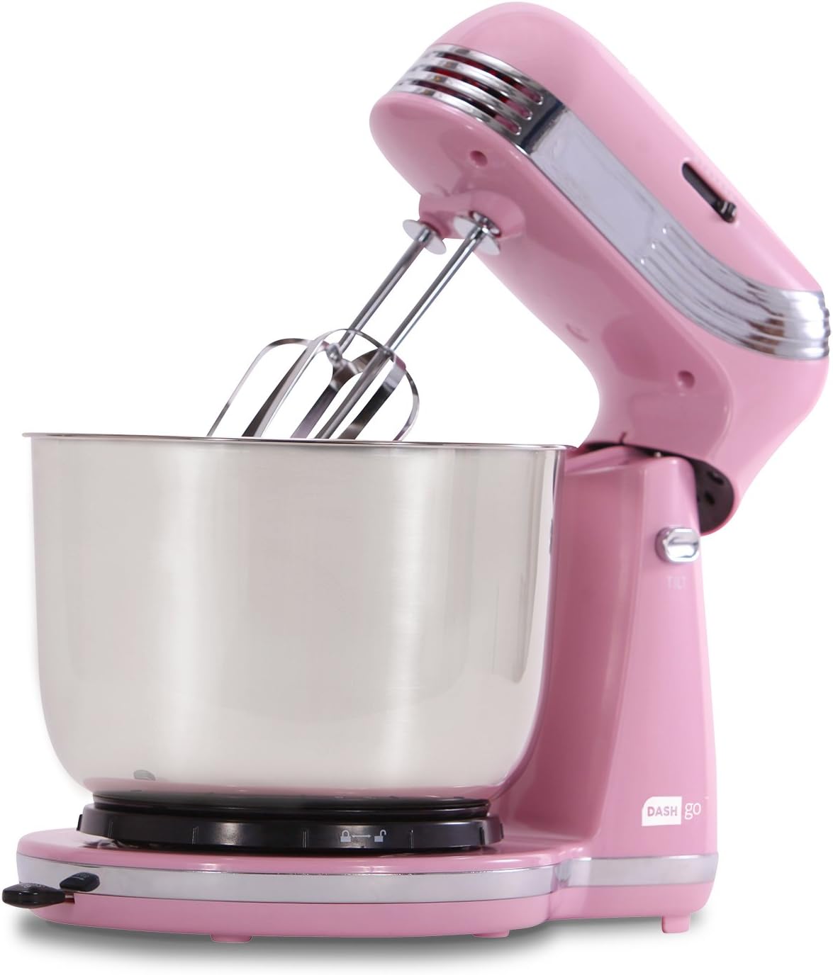 Dash Stand Mixer (Electric Mixer for Everyday Use): 6 Speed Stand Mixer with 3 Quart Stainless Steel Mixing Bowl, Dough Hooks & Mixer Beaters for Dressings, Frosting, Meringues & More - Aqua