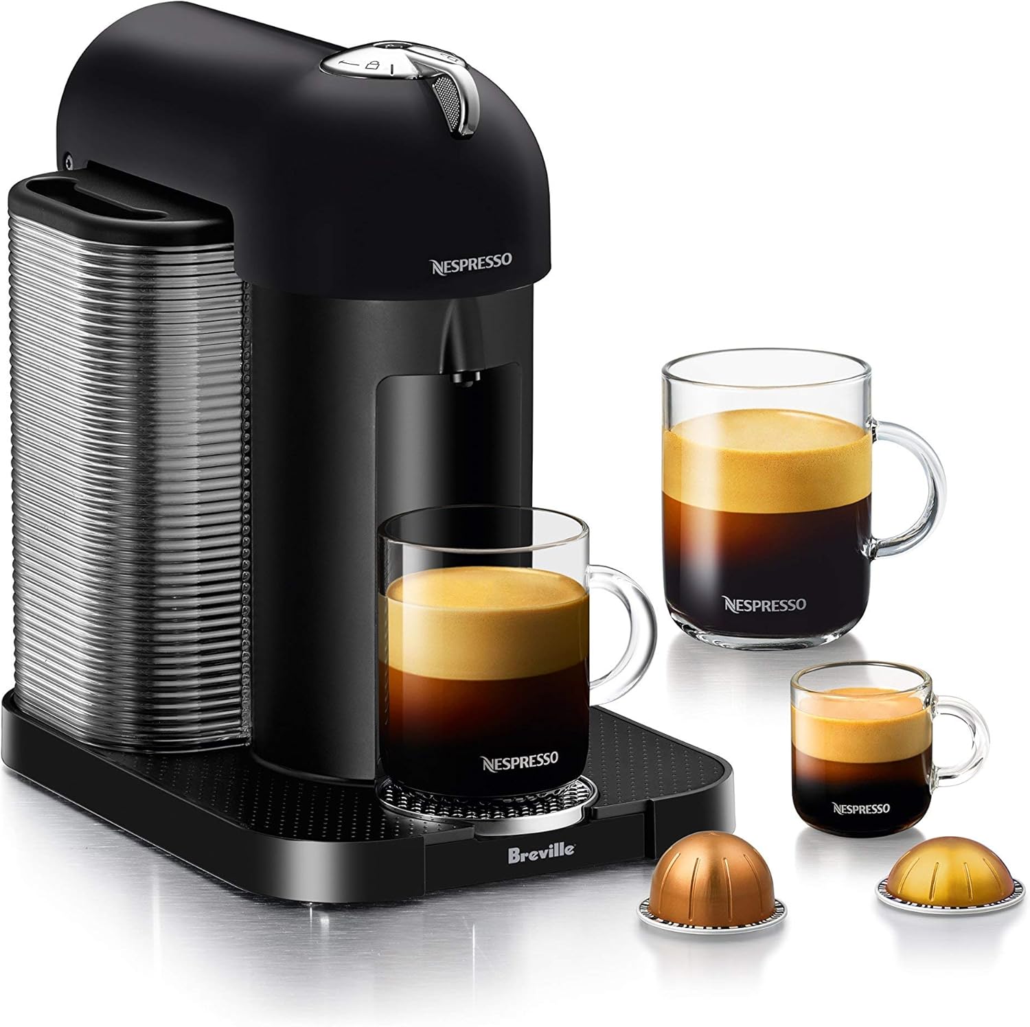 Nespresso Vertuo Coffee and Espresso Maker by Breville, Chrome