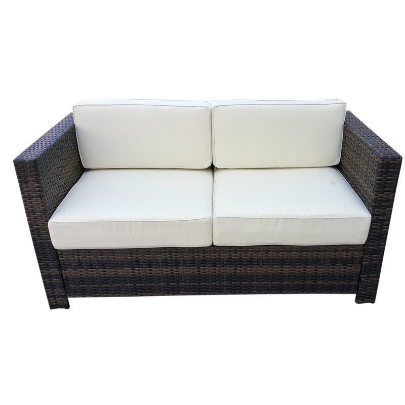 Wicker/Rattan 4 - Person Seating Group with Cushions