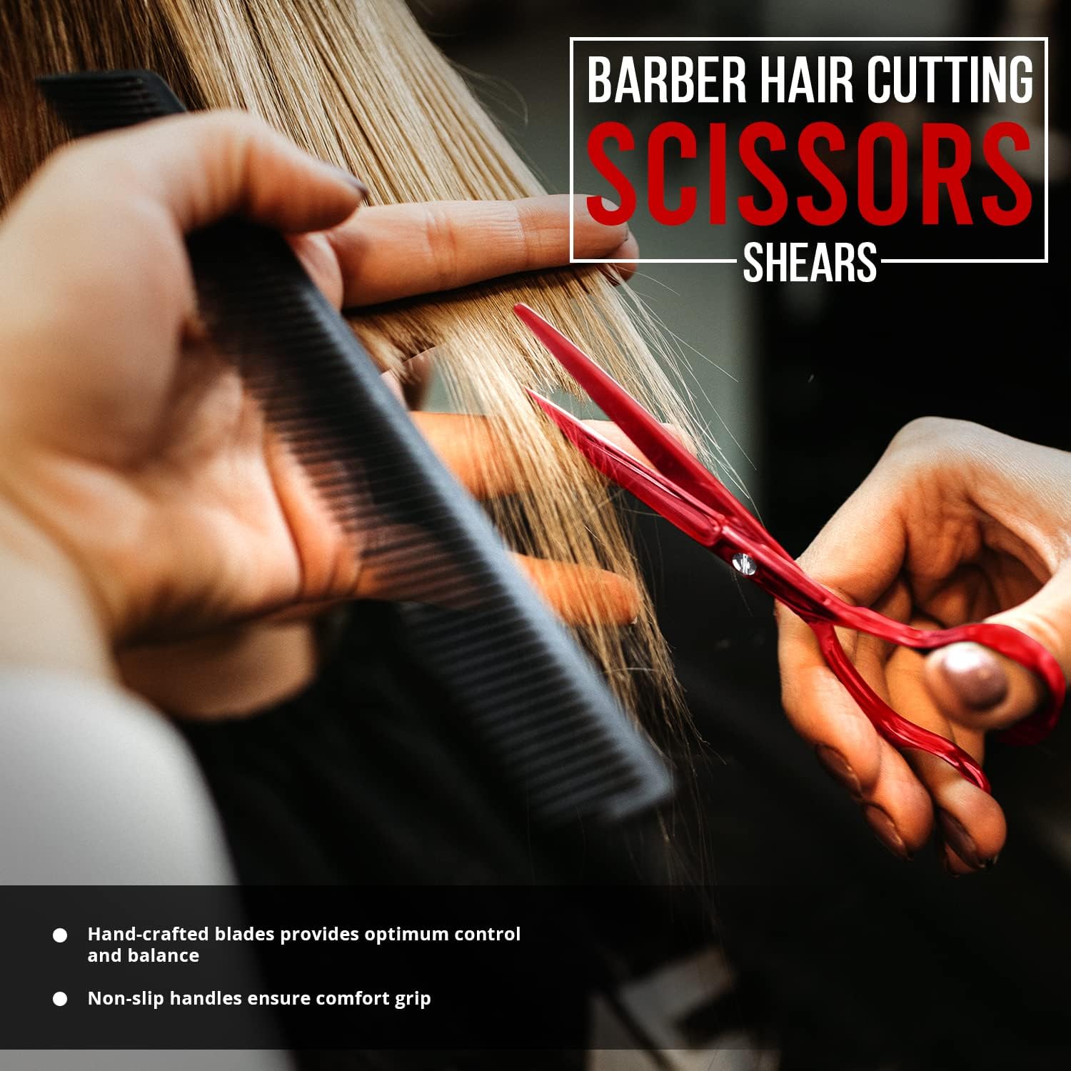 Utopia Care Hair Cutting and Hairdressing Scissors 6.5 Inch, Premium Stainless Steel shears with smooth Razor & Sharp Edge Blades, for Salons, Men & Women, Kids, Adults, & Pets - Silver