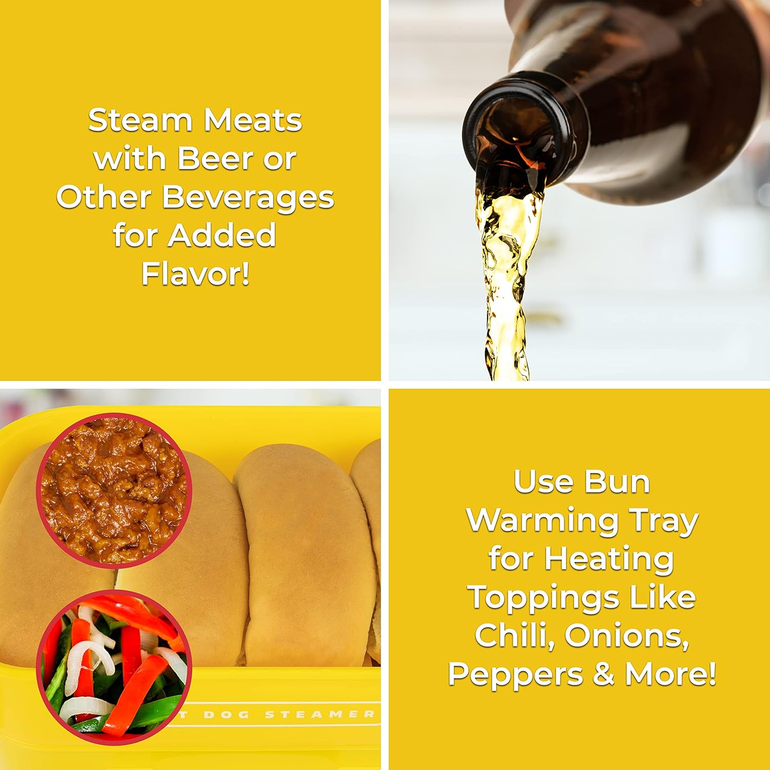 Nostalgia Extra Large Diner-Style Coca-Cola Hot Dog Steamer and Bun Warmer, 24 Hot Dog and 12 Bun Capacity, Steam Bratwursts, Sausages, Vegetables, Fish, Dumplings, Red