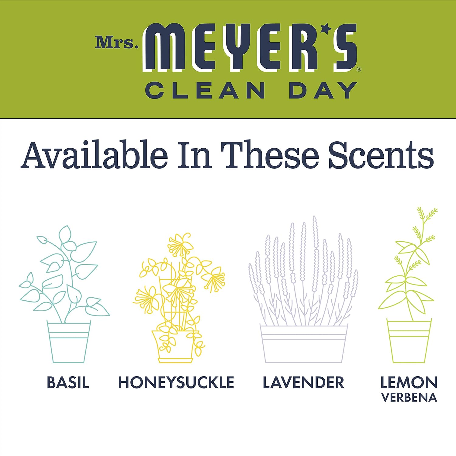 MRS. MEYER'S CLEAN DAY Liquid Hand Soap Refill, Cruelty Free and Biodegradable Formula, Lemon Verbena Scent, 33 oz
