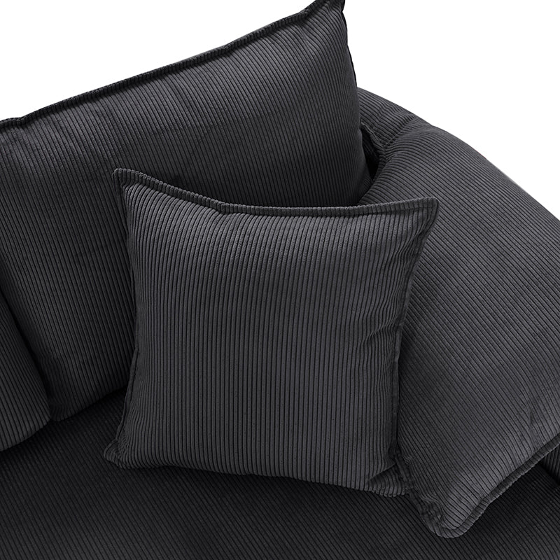 Aladino 2-Piece Upholstered Reversible Sectional Sofa with Storage