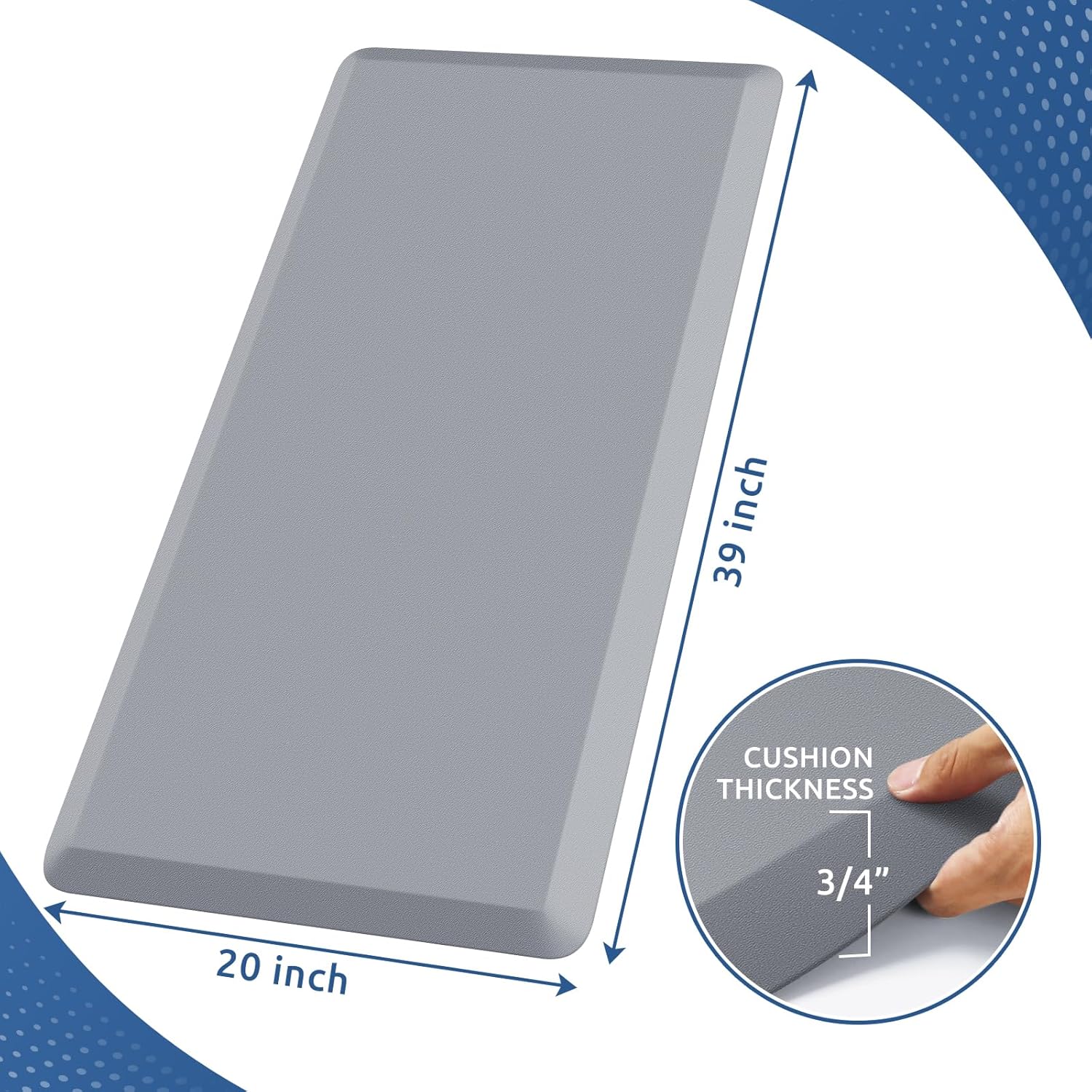 KitchenClouds Kitchen Mat Cushioned Anti Fatigue Rug 17.3