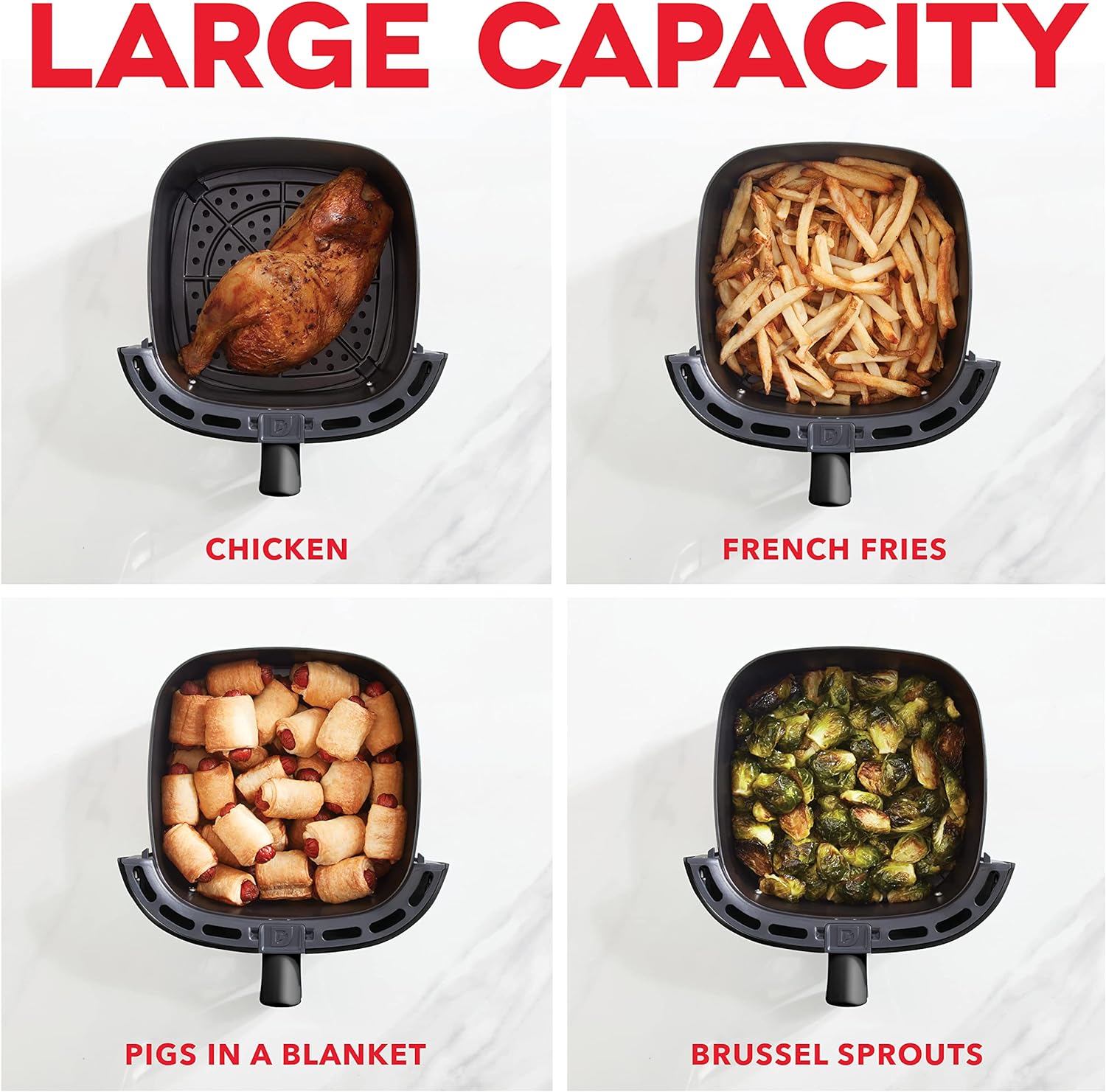 DASH Tasti-Crisp™ Electric Air Fryer Oven, 2.6 Qt., Aqua – Compact Air Fryer for Healthier Food in Minutes, Ideal for Small Spaces - Auto Shut Off, Analog, 1000-Watt