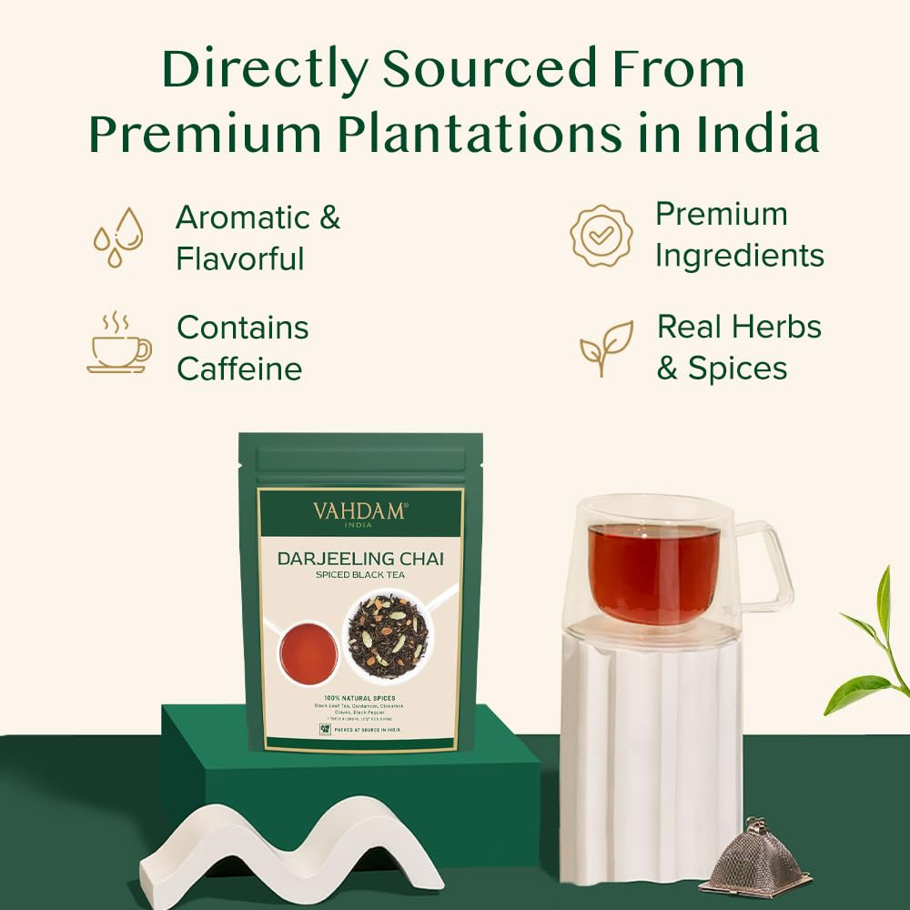 VAHDAM, Organic Turmeric Ginger Herbal Tea Bags (100 Pyramid Tea Bags) Caffeine Free, Non GMO, Gluten Free | 100% Pure Herbal Blend - Savory & Spicy | Plant-Based Tea Bags | Resealable Ziplock Pouch