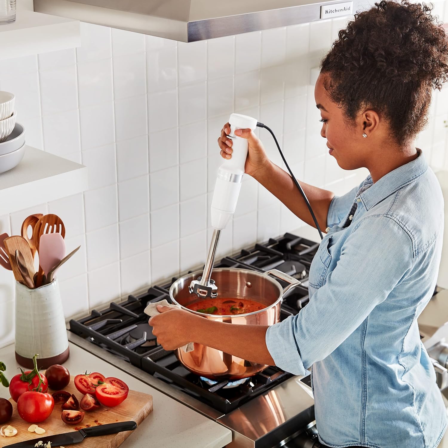 KitchenAid Variable Speed Corded Hand Blender KHBV53, Matte Black