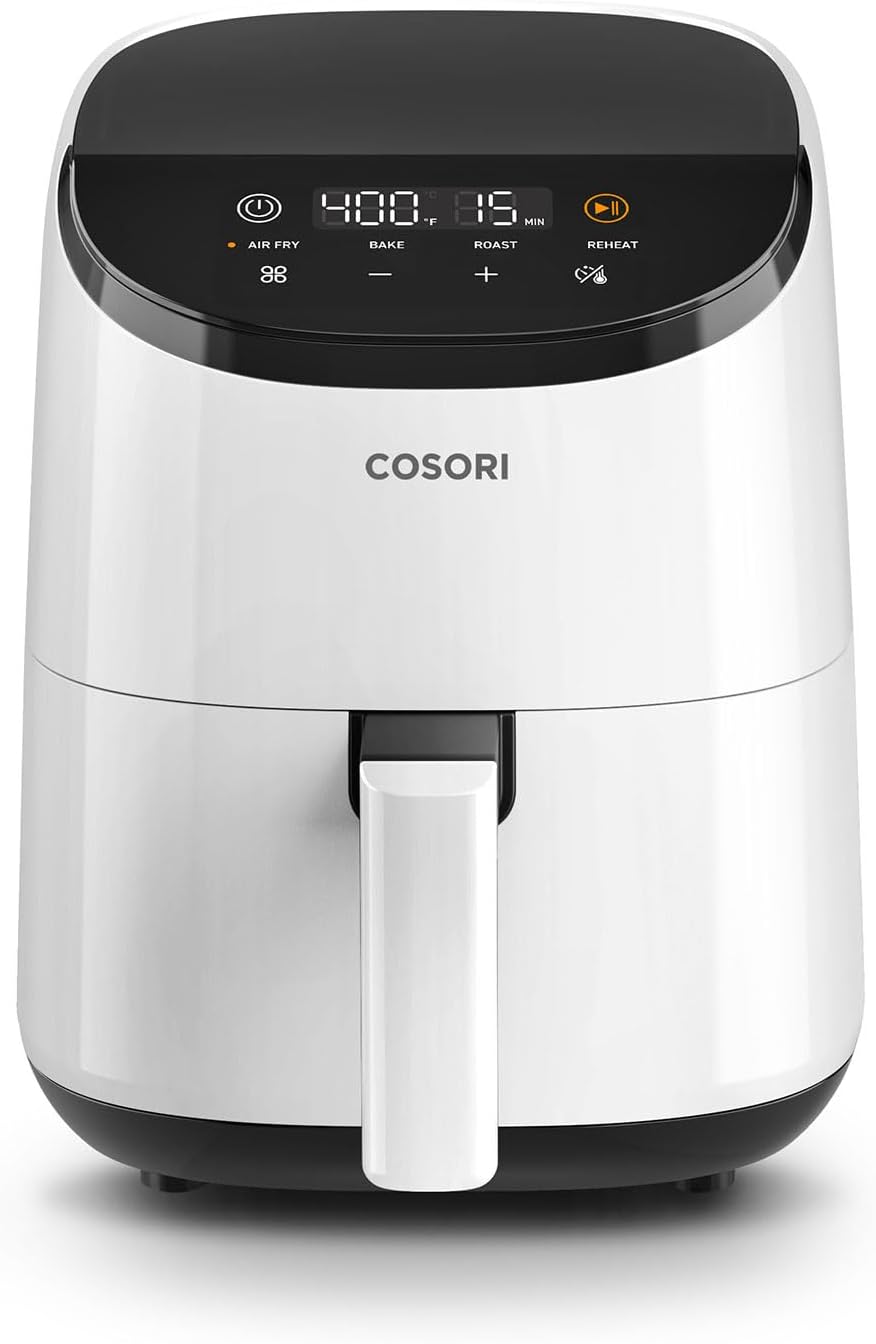 COSORI 2.1Qt Air Fryer, Small 4-in-1 Air Fryer Perfect for Simple Meals and Snack, Easy to Leftover Food to Crispy, 97% Less Oil, 30 In-App Recipes, Nonstick & Dishwasher Safe Basket
