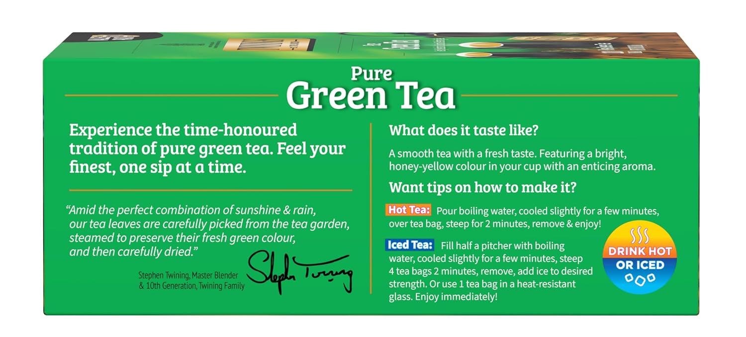 Twinings English Breakfast Black Tea Individually Wrapped Bags, 100 Count (Pack of 1), Smooth, Flavourful, and Robust, Caffeinated, Enjoy Hot or Iced | Packaging May Vary