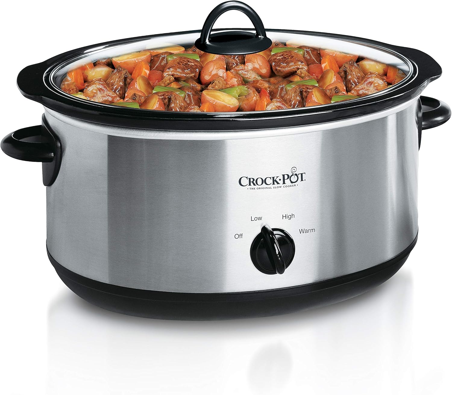 Crockpot Manual 3-Quart Slow Cooker, Silver